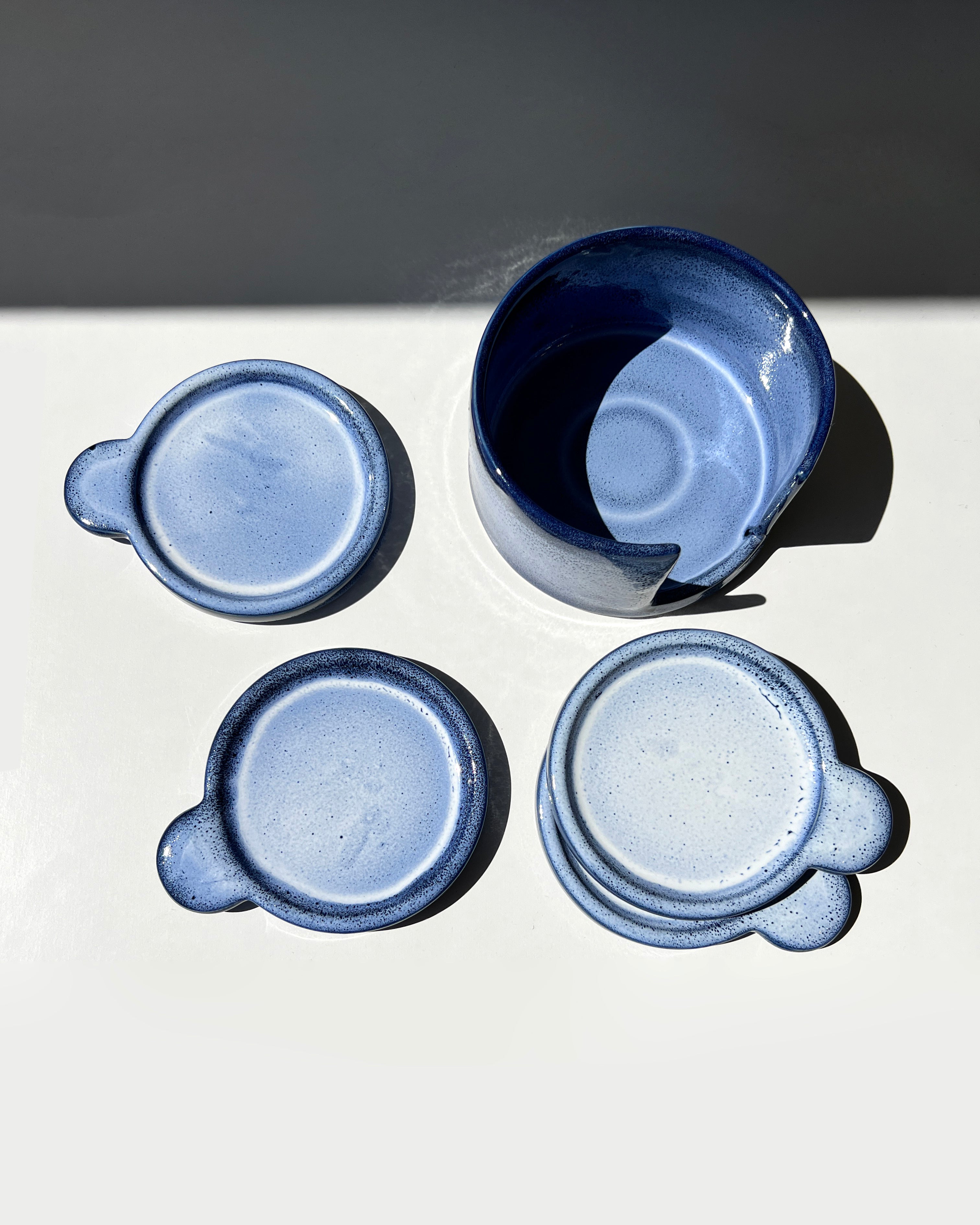 Indigo Handmade Tapas Plate Set atacama home | Heirloom Boulevard