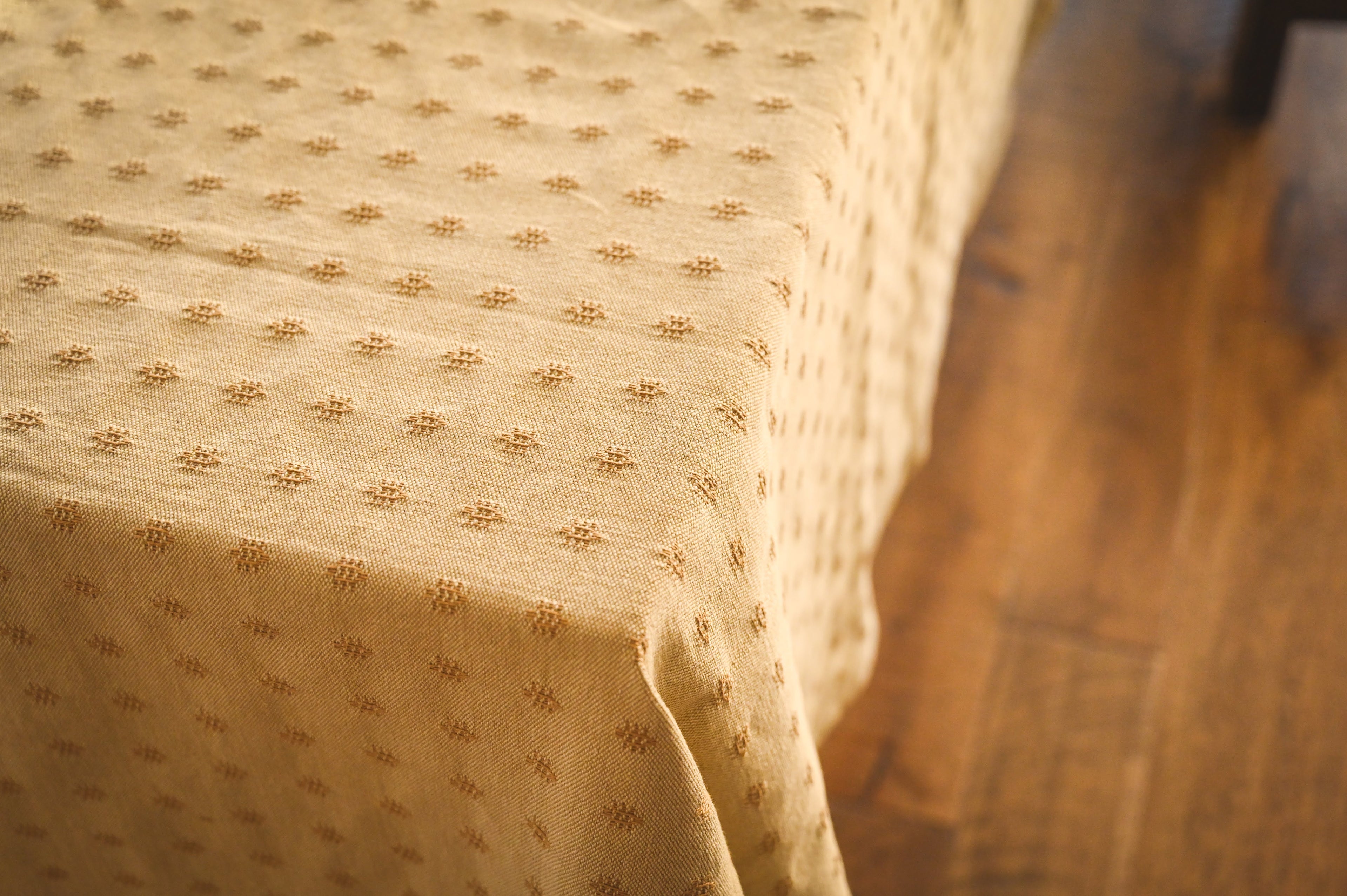 Galley & Fen Umber Dobby Tablecloth | Heirloom Boulevard