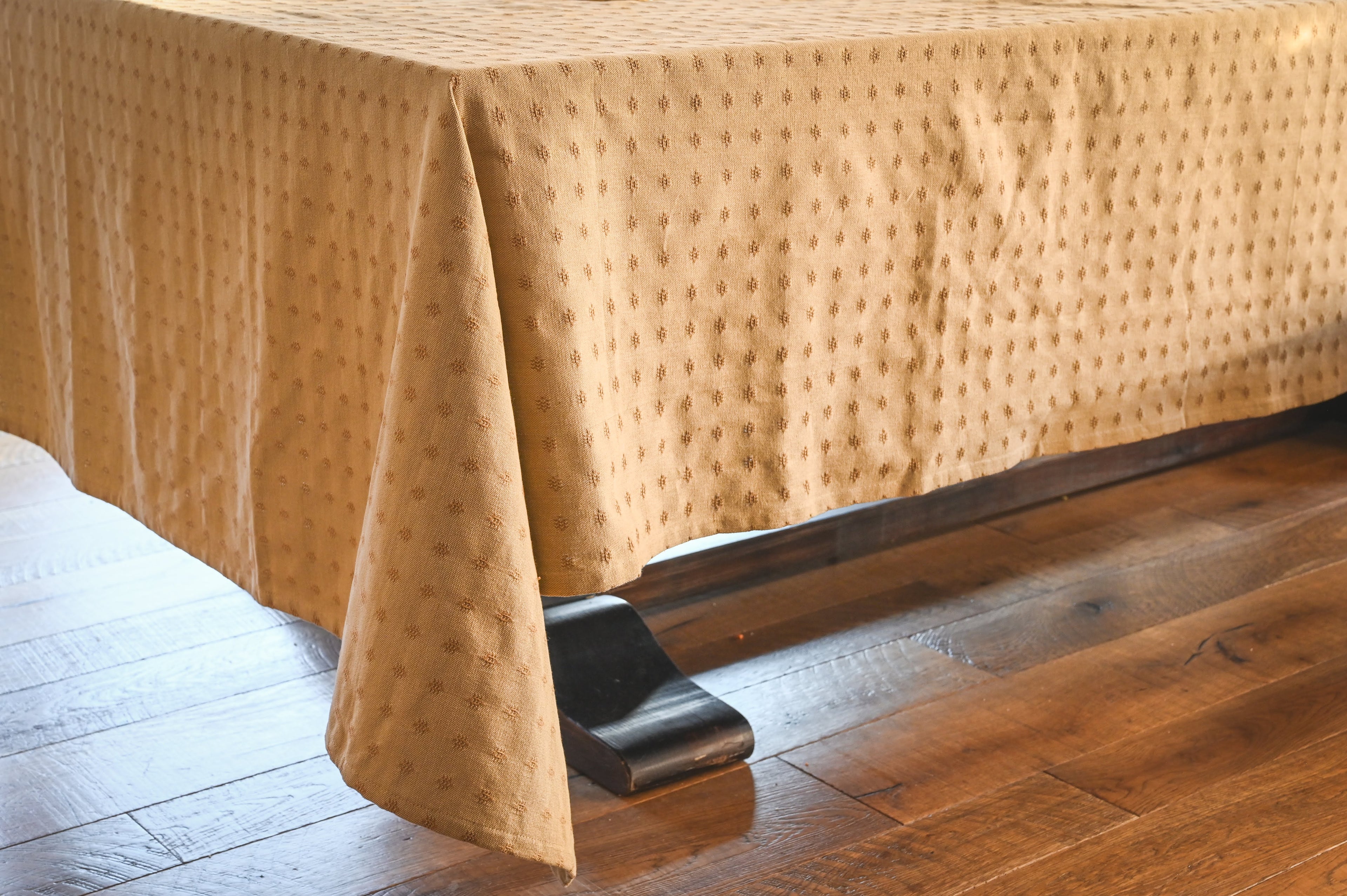 Galley & Fen Umber Dobby Tablecloth | Heirloom Boulevard