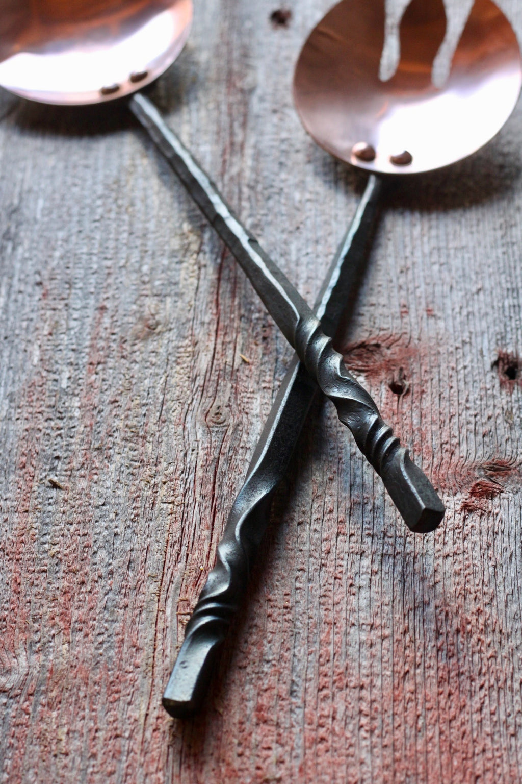 Wicks Forge Copper Salad Tongs | Heirloom Boulevard