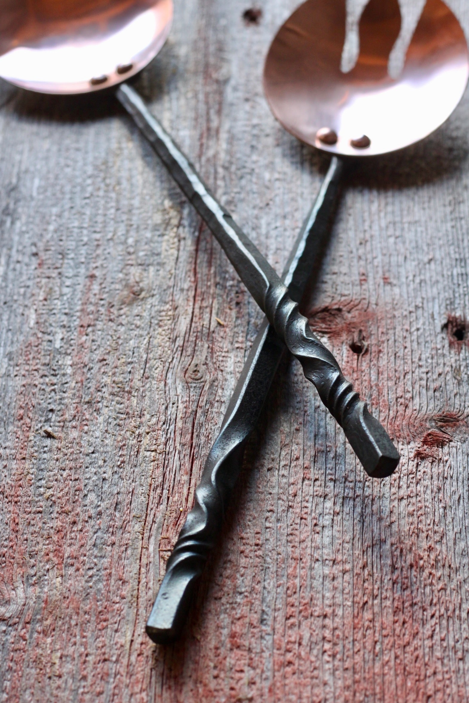 Wicks Forge Copper Salad Tongs | Heirloom Boulevard
