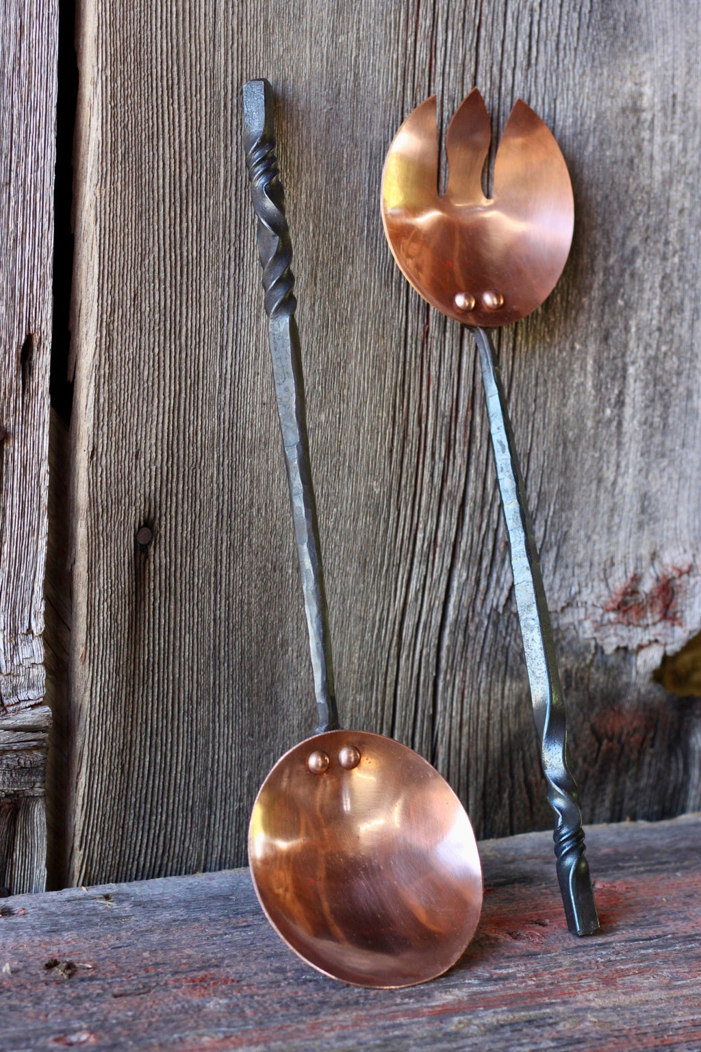 Wicks Forge Copper Salad Tongs | Heirloom Boulevard