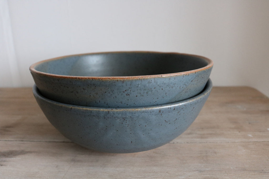 KJ Pottery Ramen Bowl Smoke Blue | Heirloom Boulevard