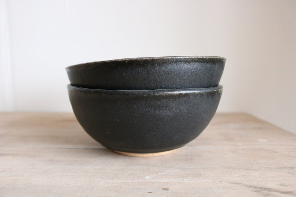 KJ Pottery Cereal Bowl Matte Black | Heirloom Boulevard