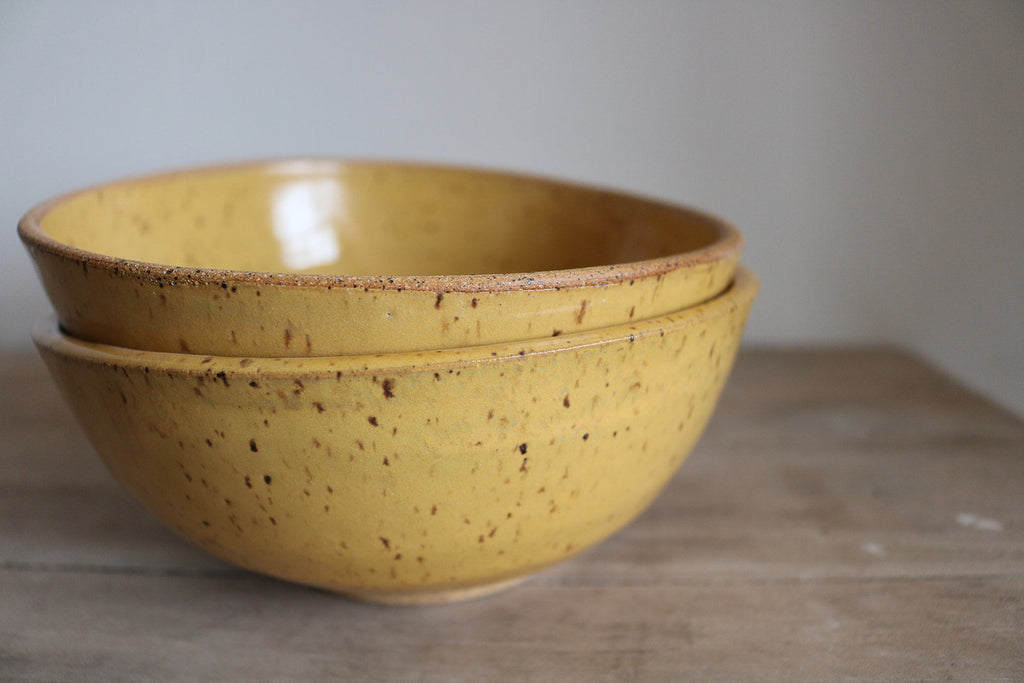 KJ Pottery Cereal Bowl Mustard Yellow | Heirloom Boulevard