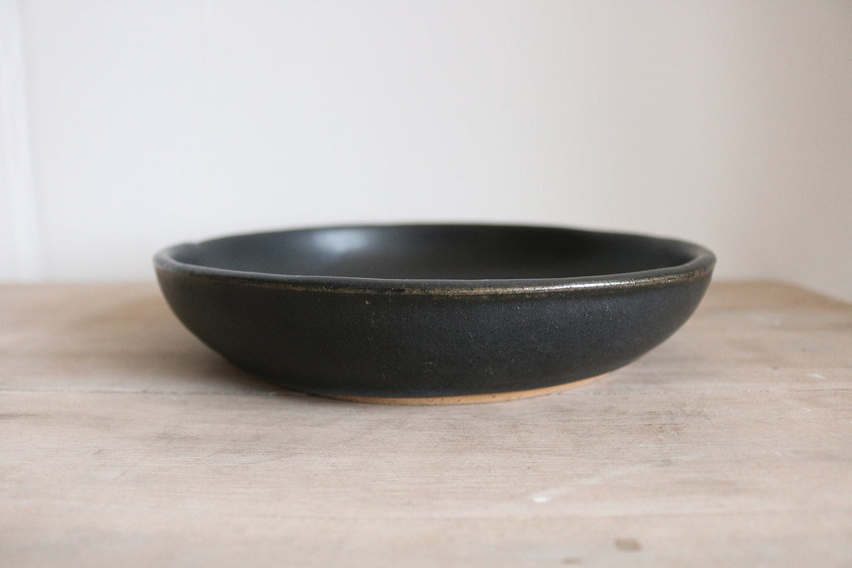 KJ Pottery Pasta Bowl Matte Black | Heirloom Boulevard