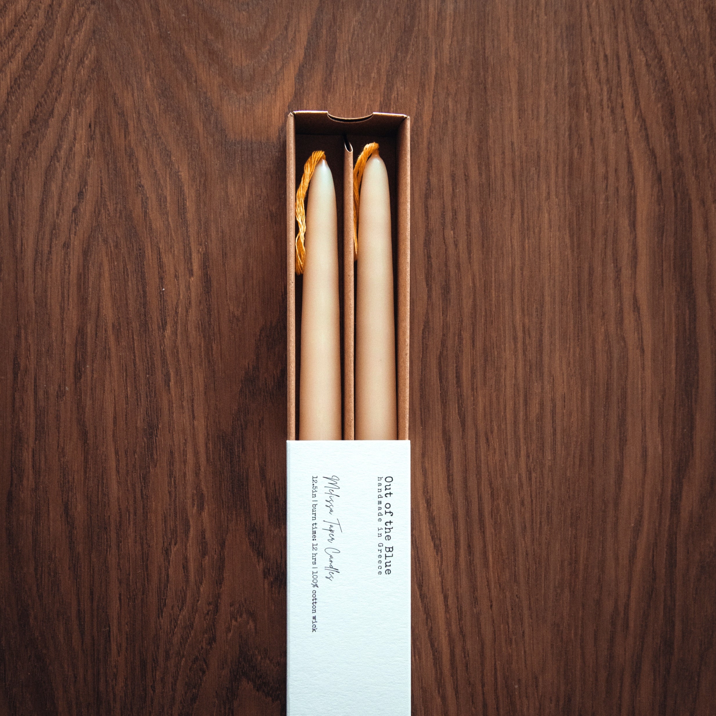 Out of the Blue Melissa Taper Beeswax Candles - Set of 2 Ivory Set of 2 | Heirloom Boulevard