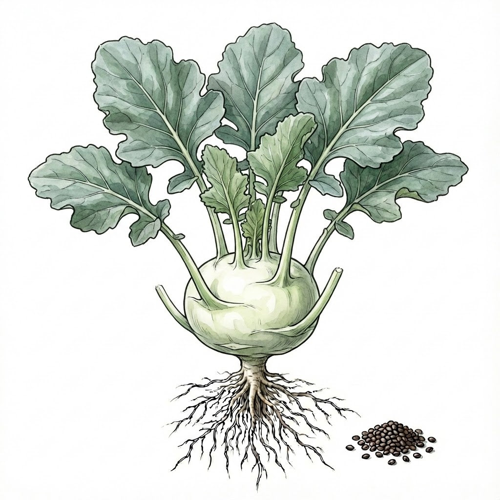 KOHLRABI Seeds, Early White Vienna | Heirloom Boulevard