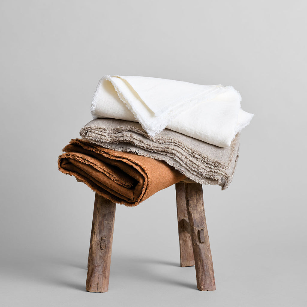 Bloomist Fringed Linen Tablecloth | Heirloom Boulevard