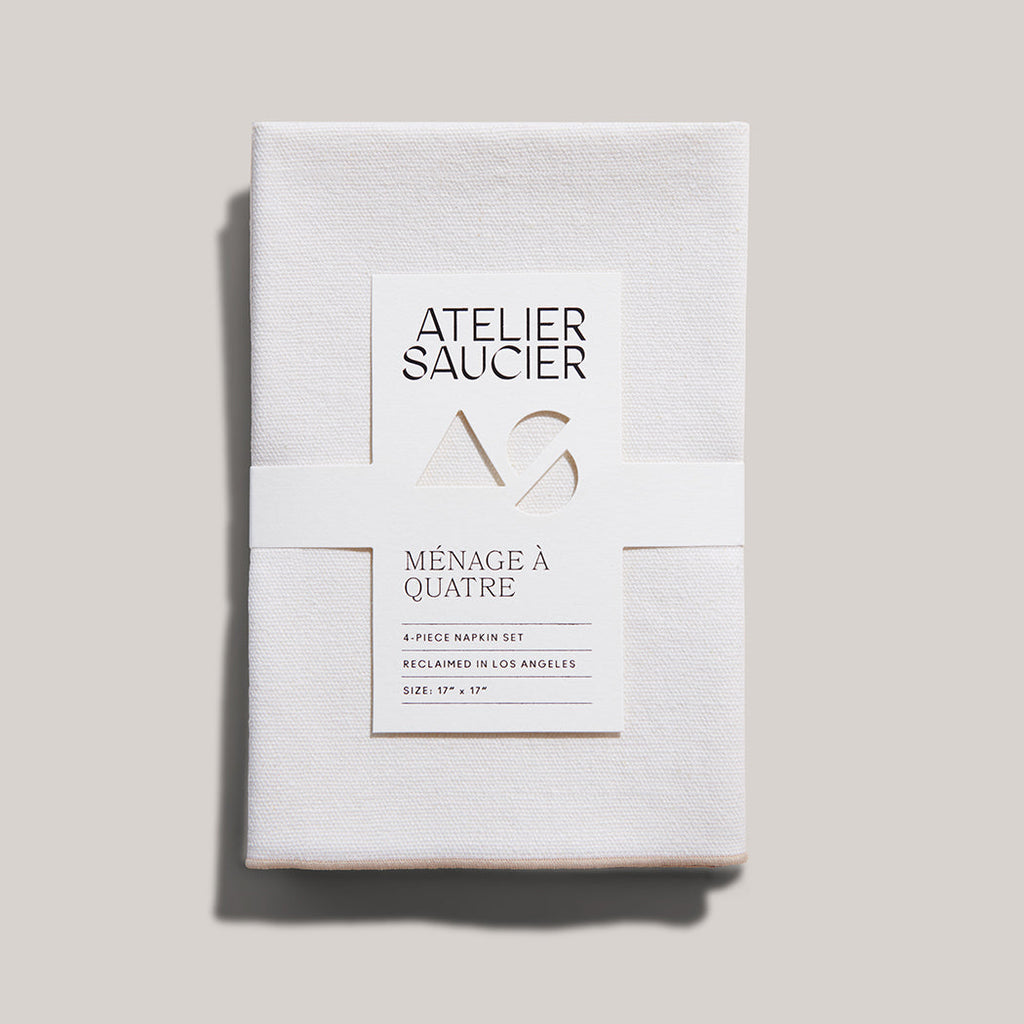ATELIER SAUCIER Cream Burlap Crème Napkins | Set of 4 | Heirloom Boulevard