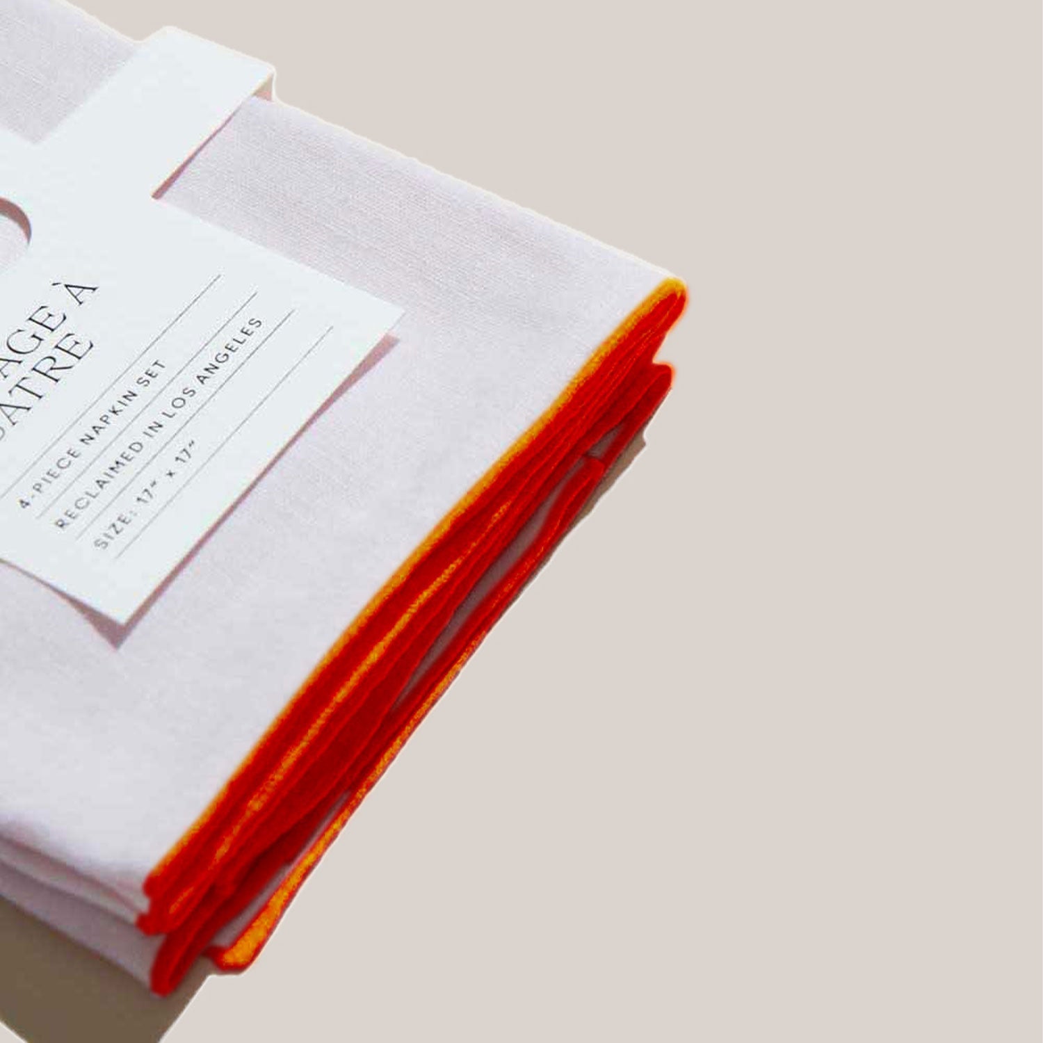 ATELIER SAUCIER Blush Linen Orange Napkins | Set of 4 | Heirloom Boulevard