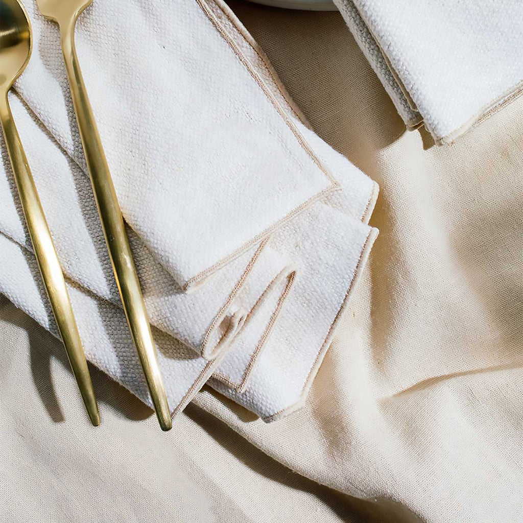 ATELIER SAUCIER Cream Burlap Crème Napkins | Set of 4 | Heirloom Boulevard