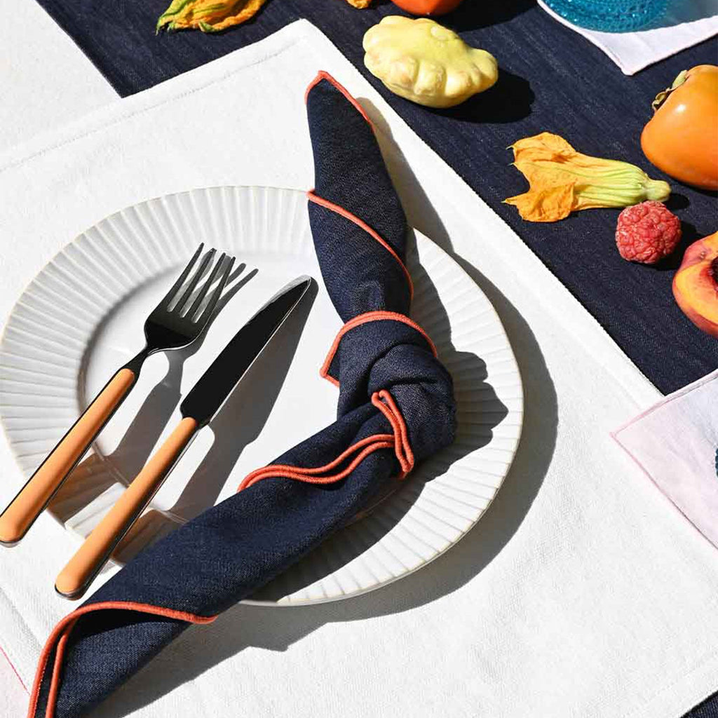 ATELIER SAUCIER Rainbow Denim Napkins | Set of 4 | Heirloom Boulevard