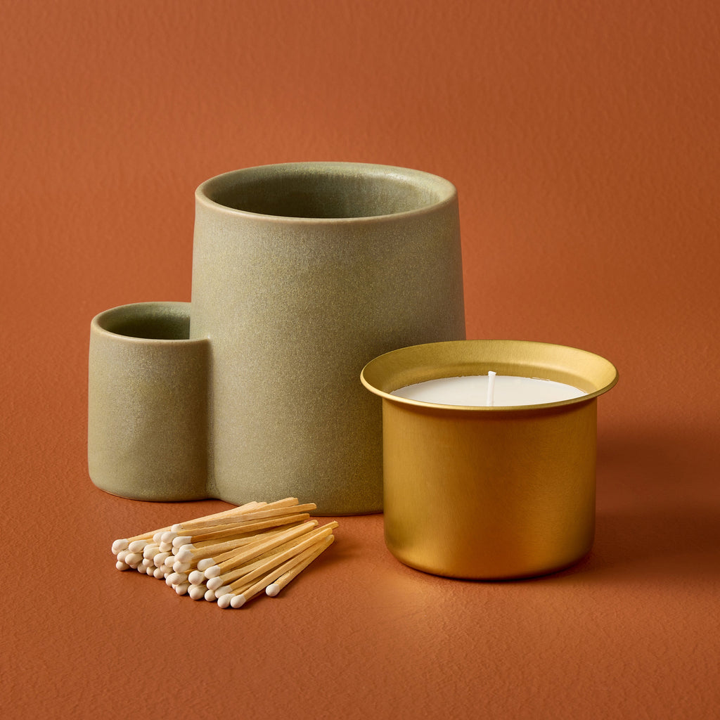 Modern Sprout Ember Earth Candle + Planter | Heirloom Boulevard