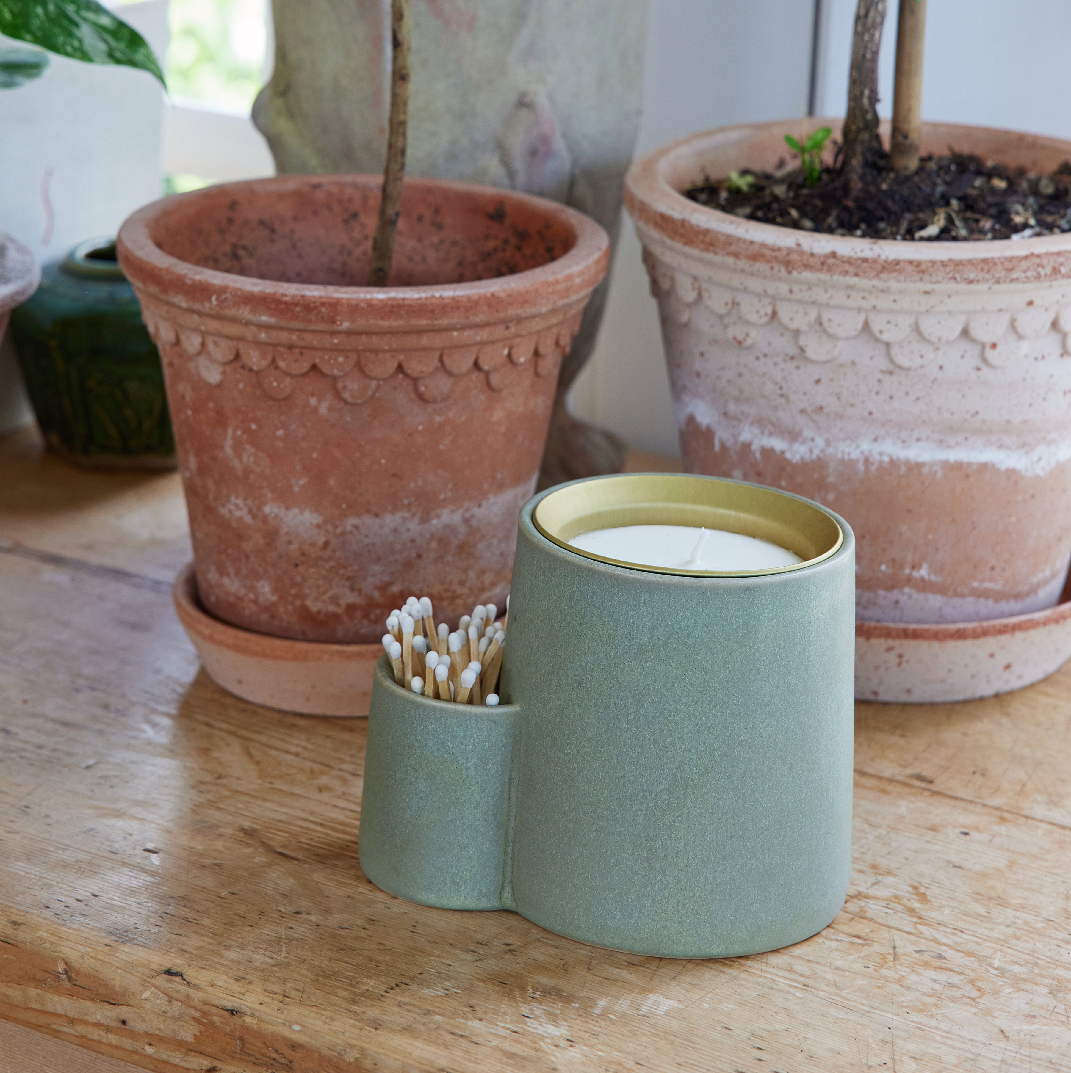 Modern Sprout Ember Earth Candle + Planter | Heirloom Boulevard