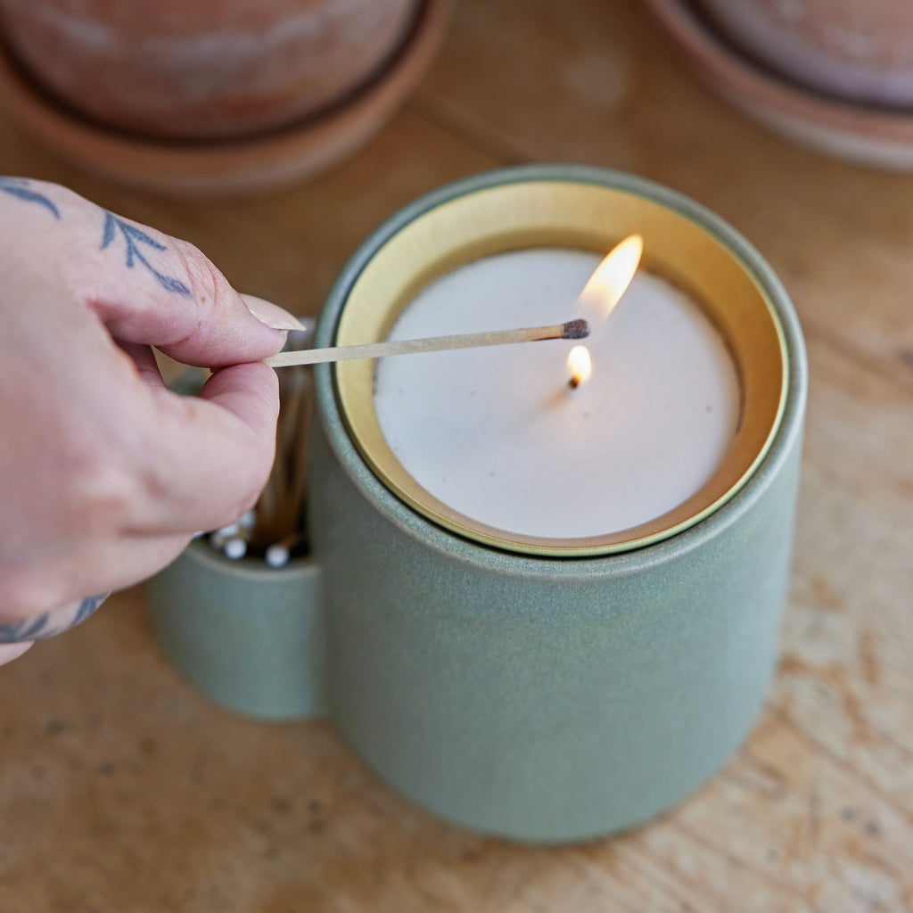 Modern Sprout Ember Earth Candle + Planter | Heirloom Boulevard