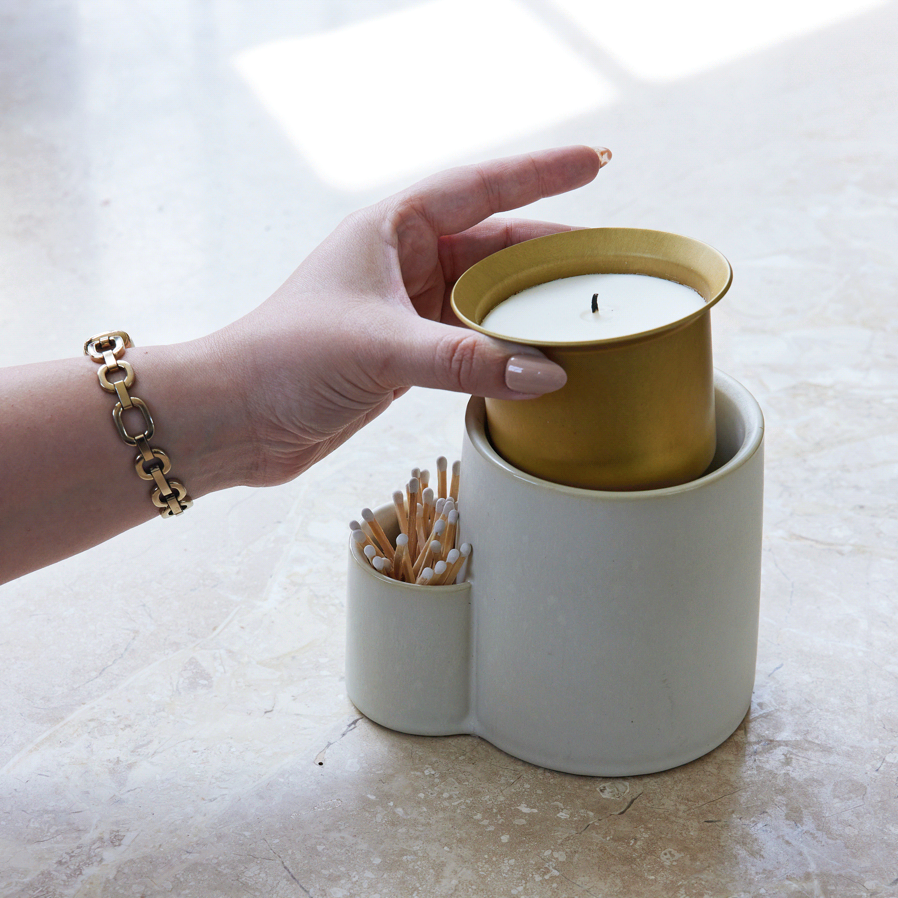 Modern Sprout Ember Earth Candle + Planter | Heirloom Boulevard