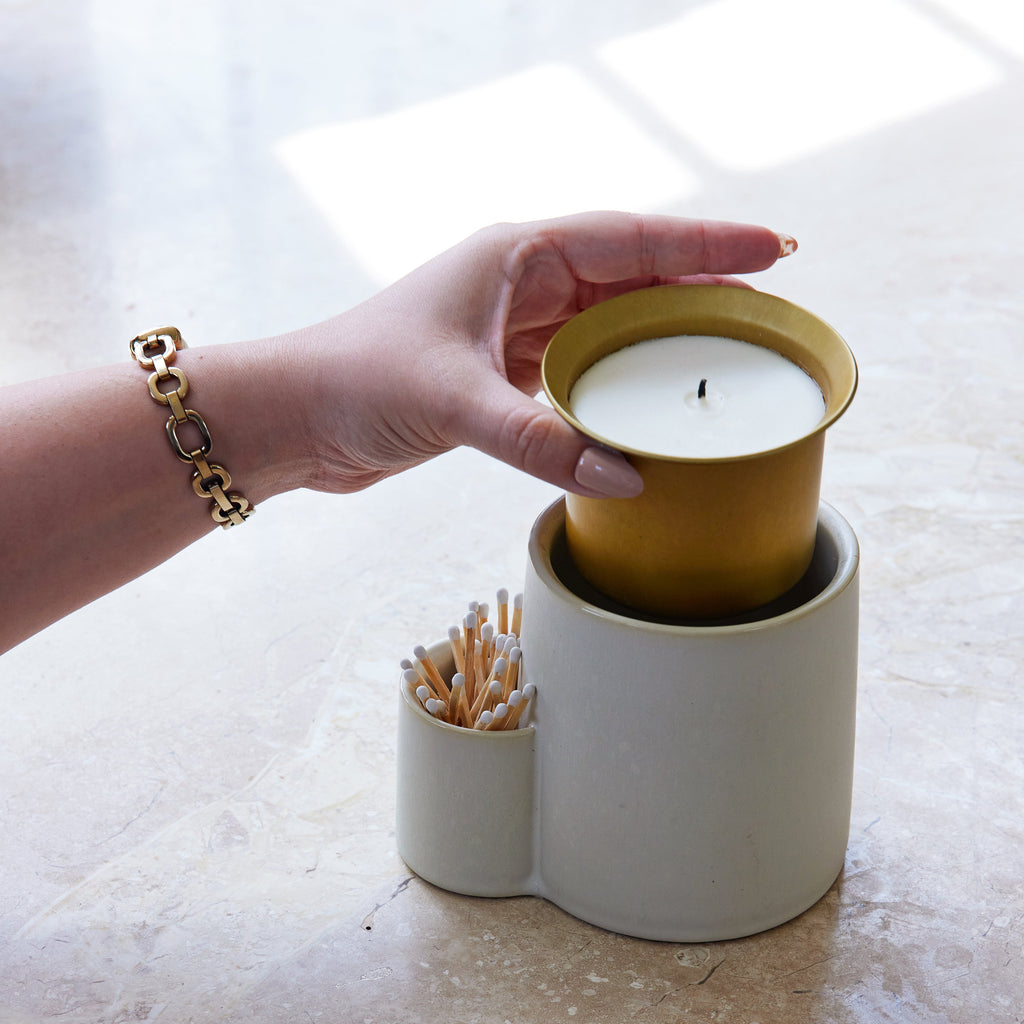 Modern Sprout Ember Earth Candle + Planter | Heirloom Boulevard