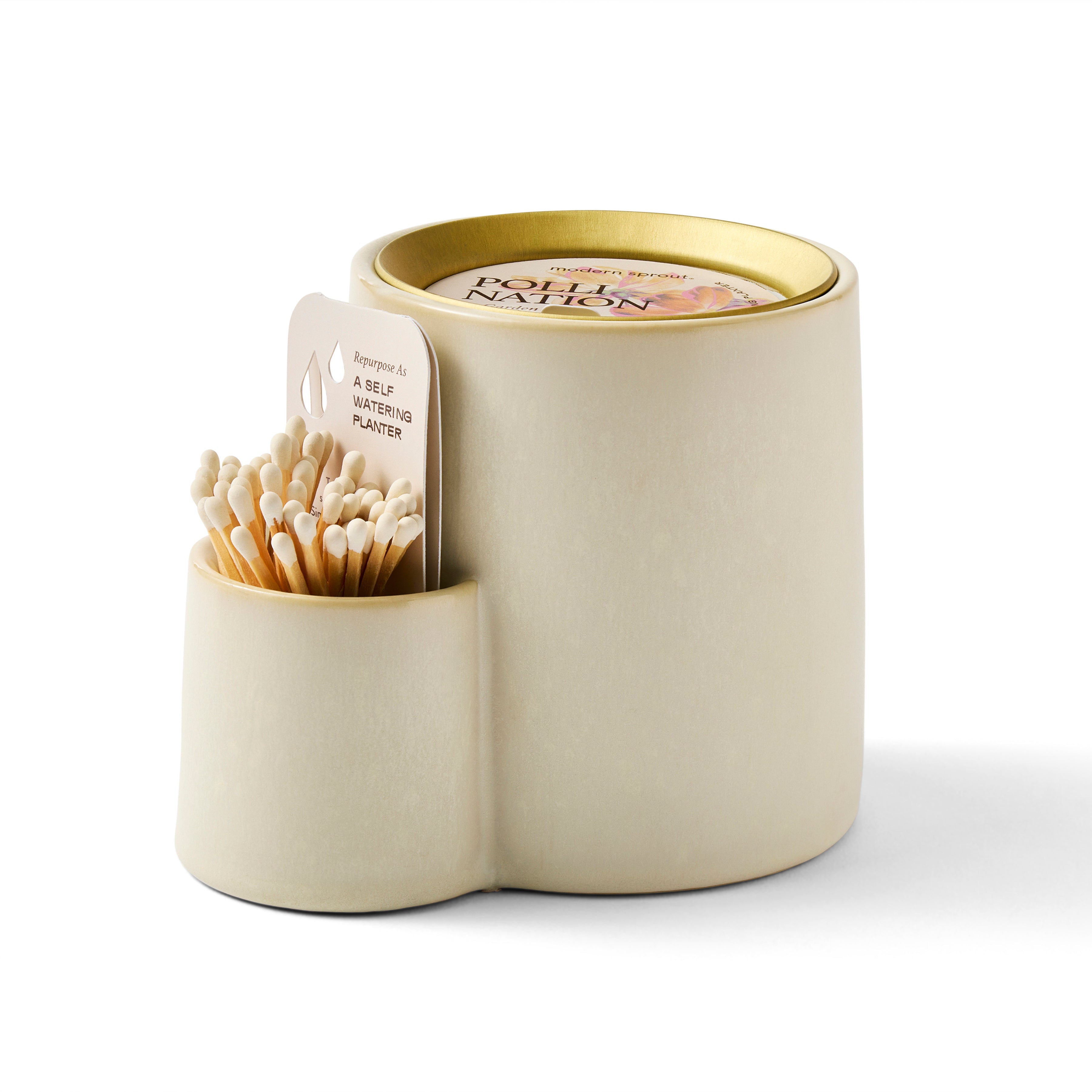 Modern Sprout Ember Earth Candle + Planter Pollination Candle Planter Kit | Heirloom Boulevard