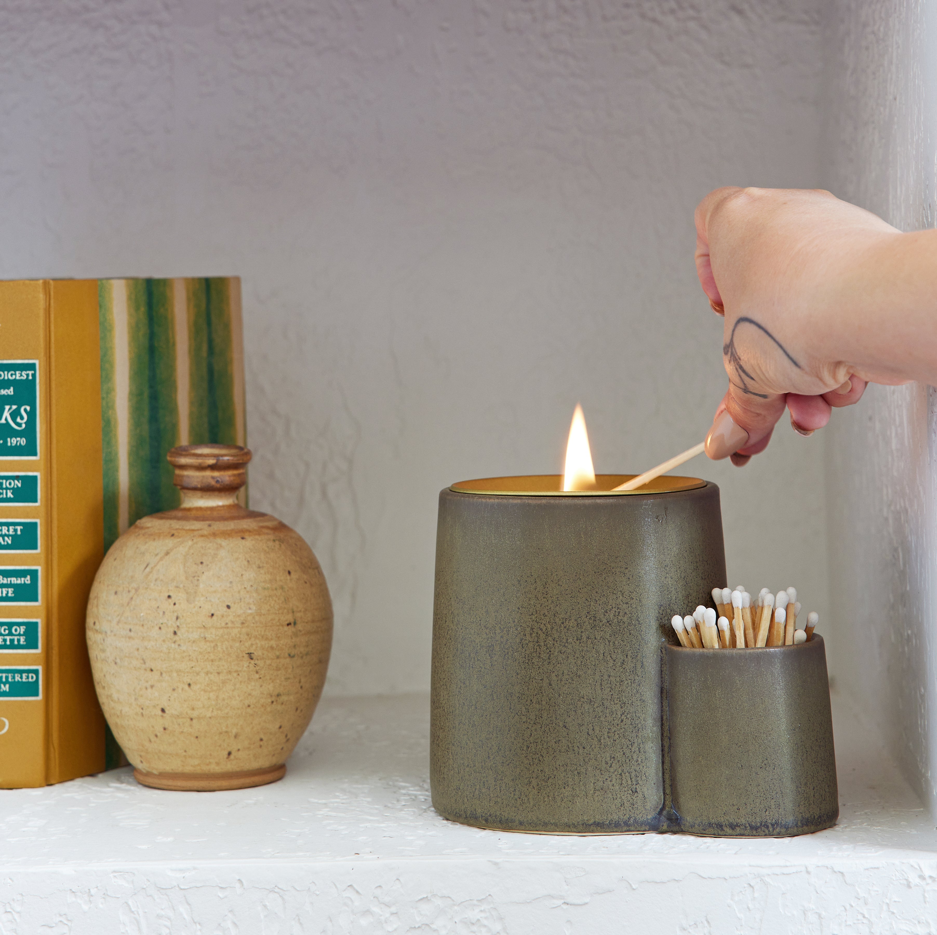 Modern Sprout Ember Earth Candle + Planter | Heirloom Boulevard