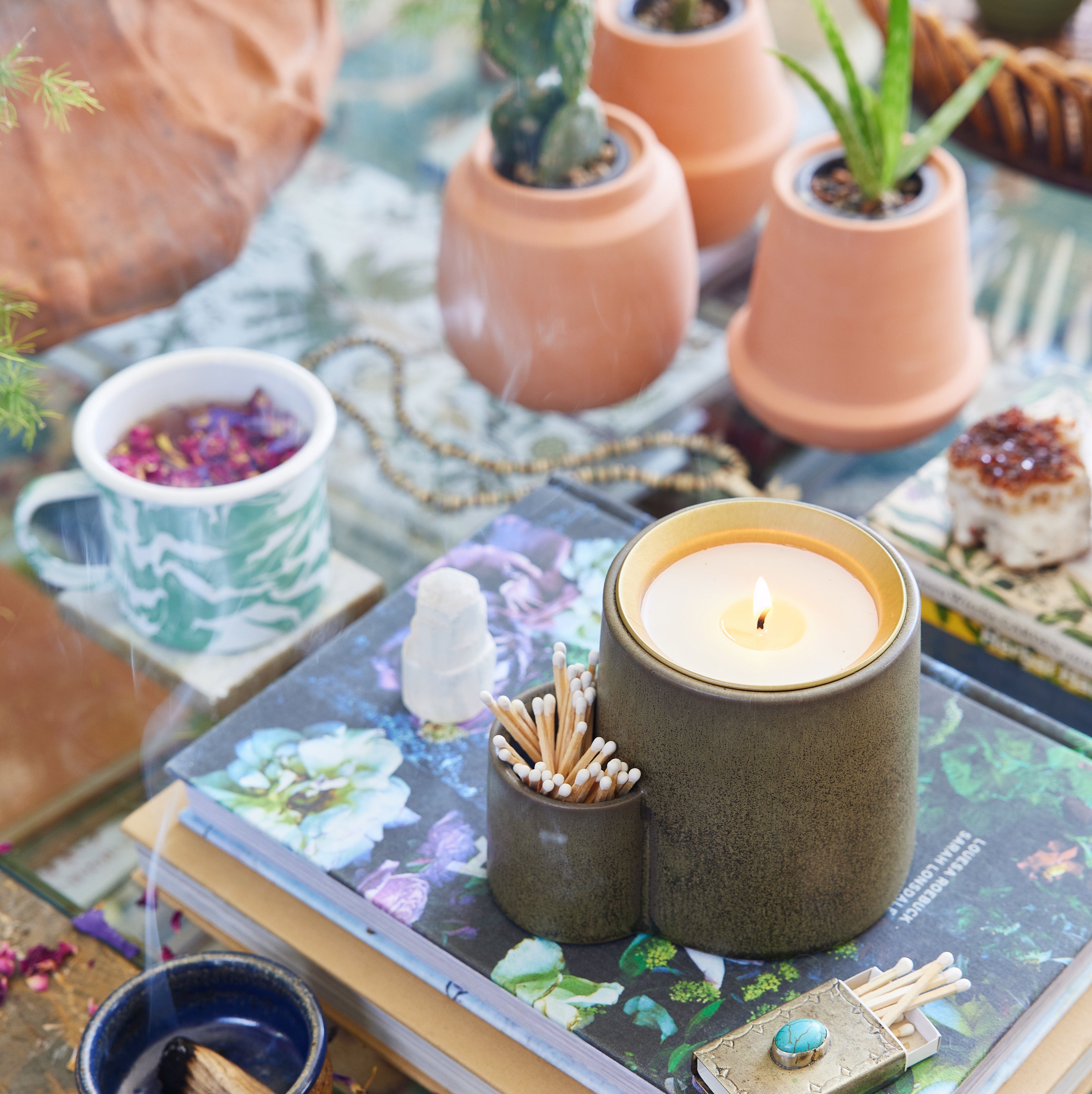 Modern Sprout Ember Earth Candle + Planter | Heirloom Boulevard