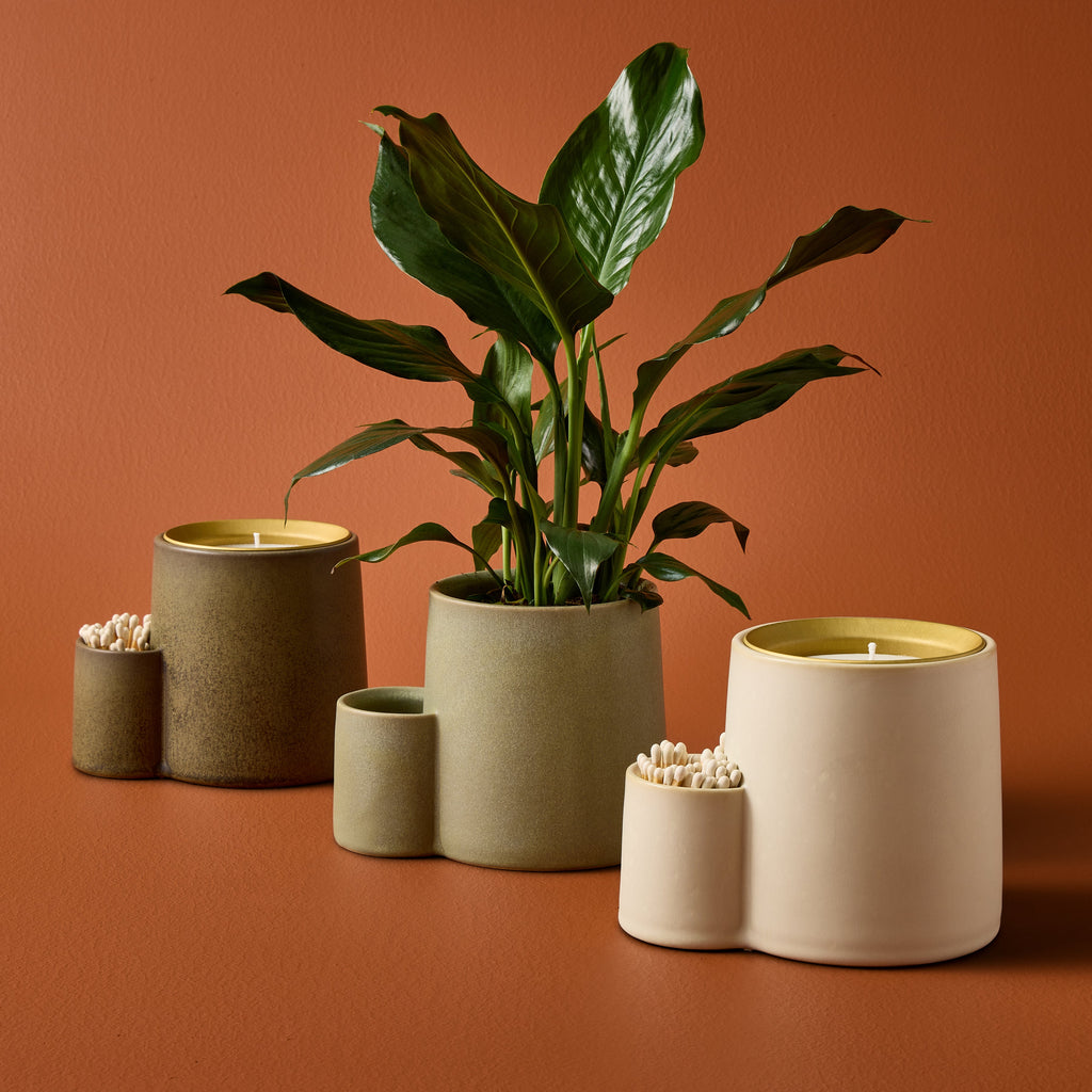 Modern Sprout Ember Earth Candle + Planter | Heirloom Boulevard