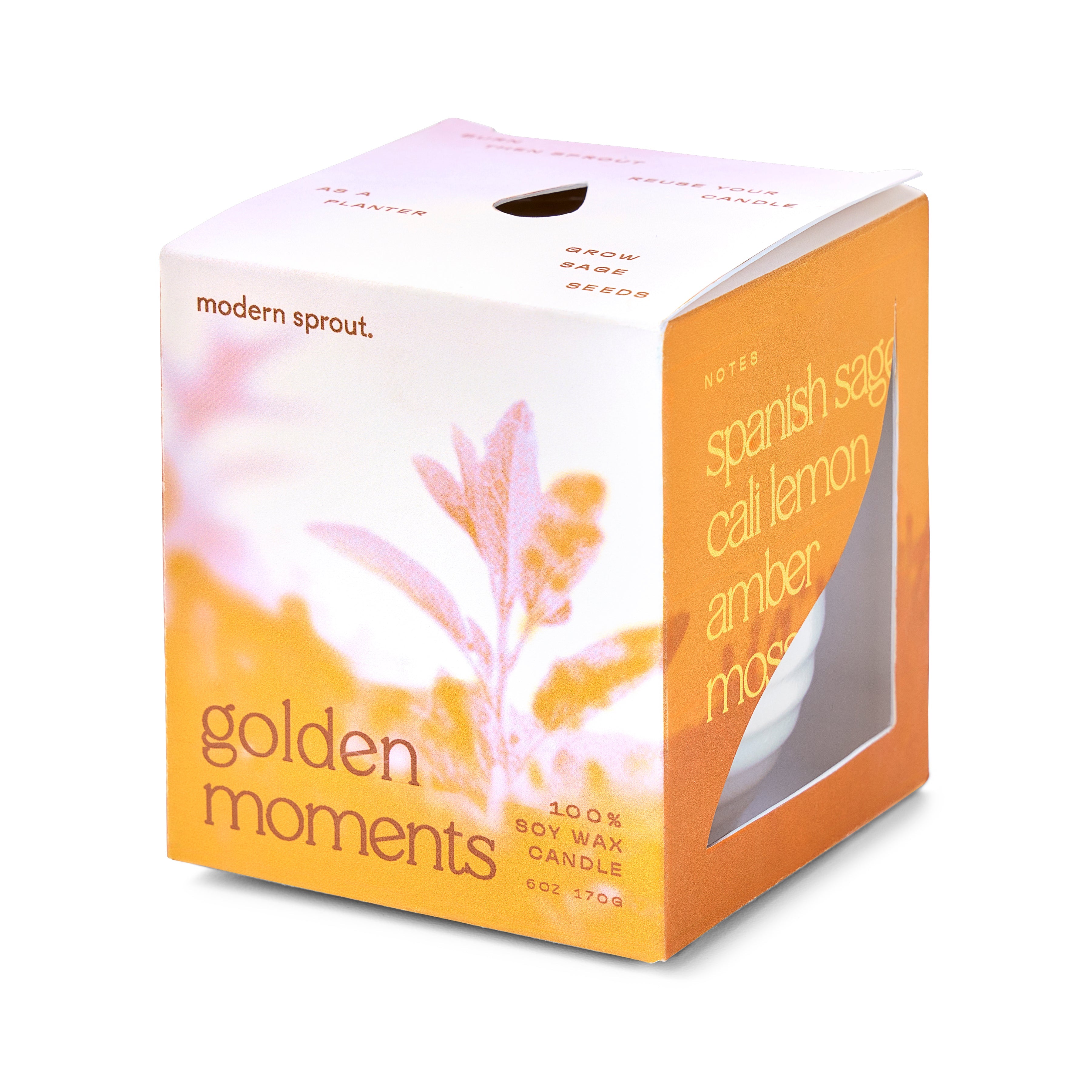 Modern Sprout Garden Vibes Candle/Planter 2-in-1 Golden Moments 1pk | Heirloom Boulevard