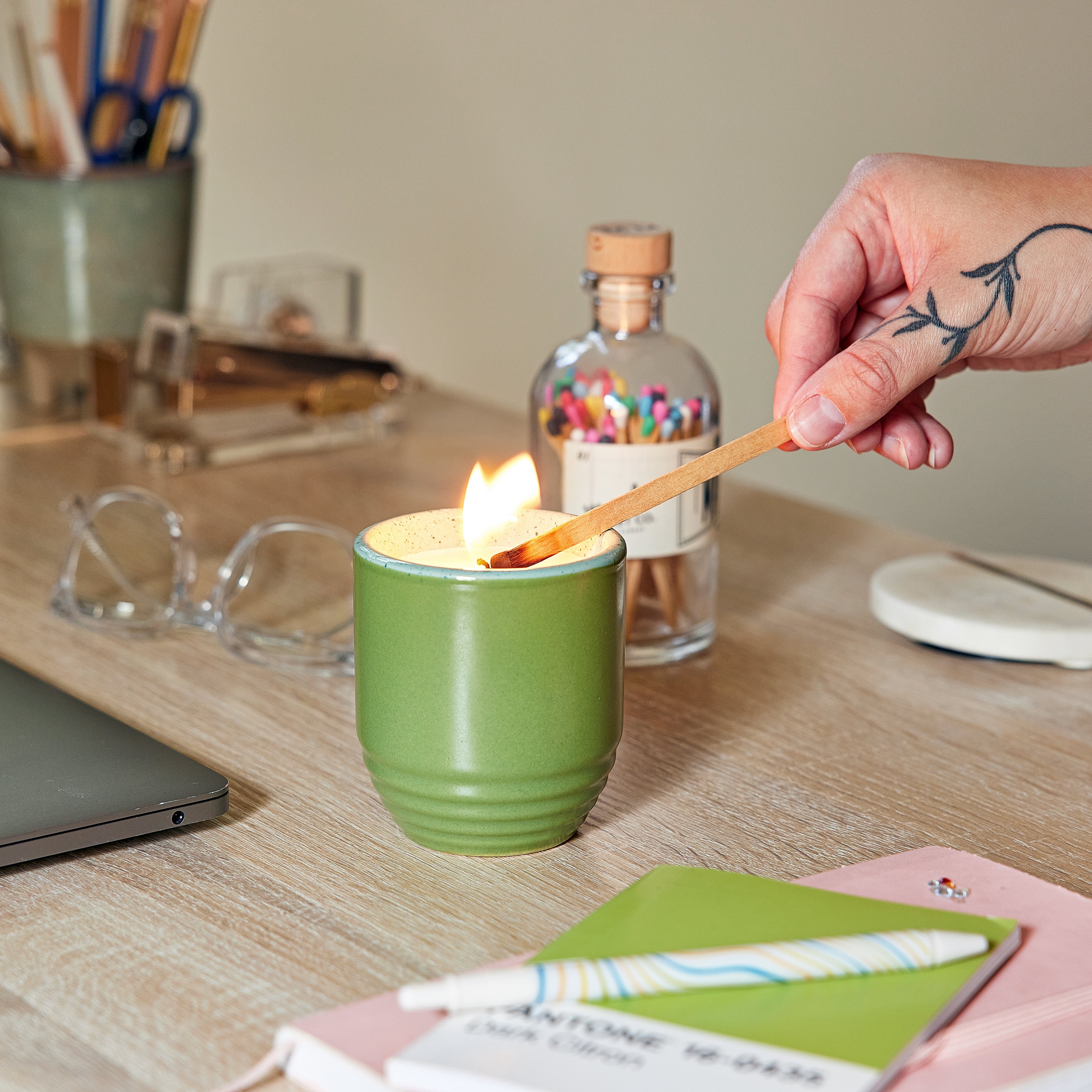 Modern Sprout Garden Vibes Candle/Planter 2-in-1