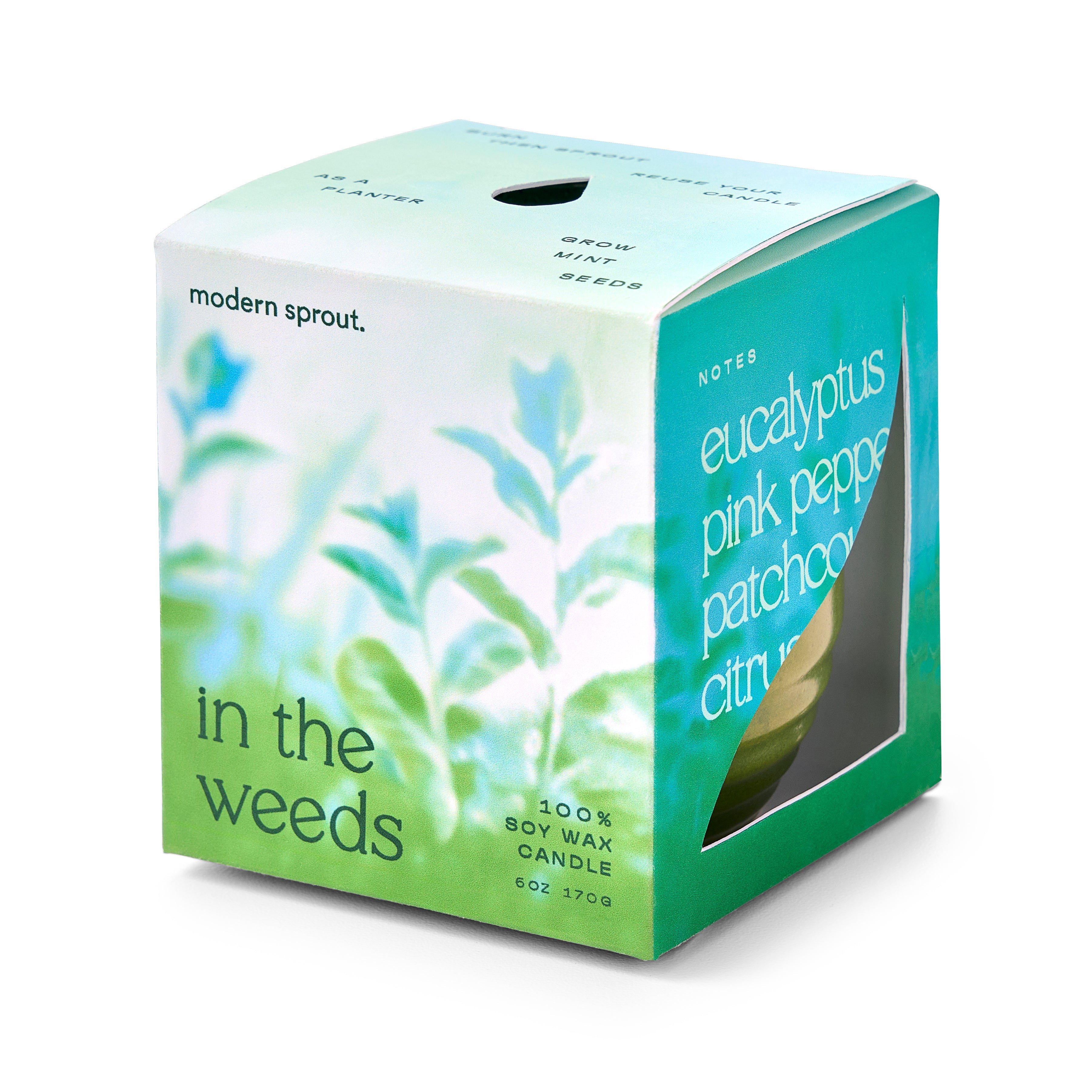 Modern Sprout Garden Vibes Candle/Planter 2-in-1