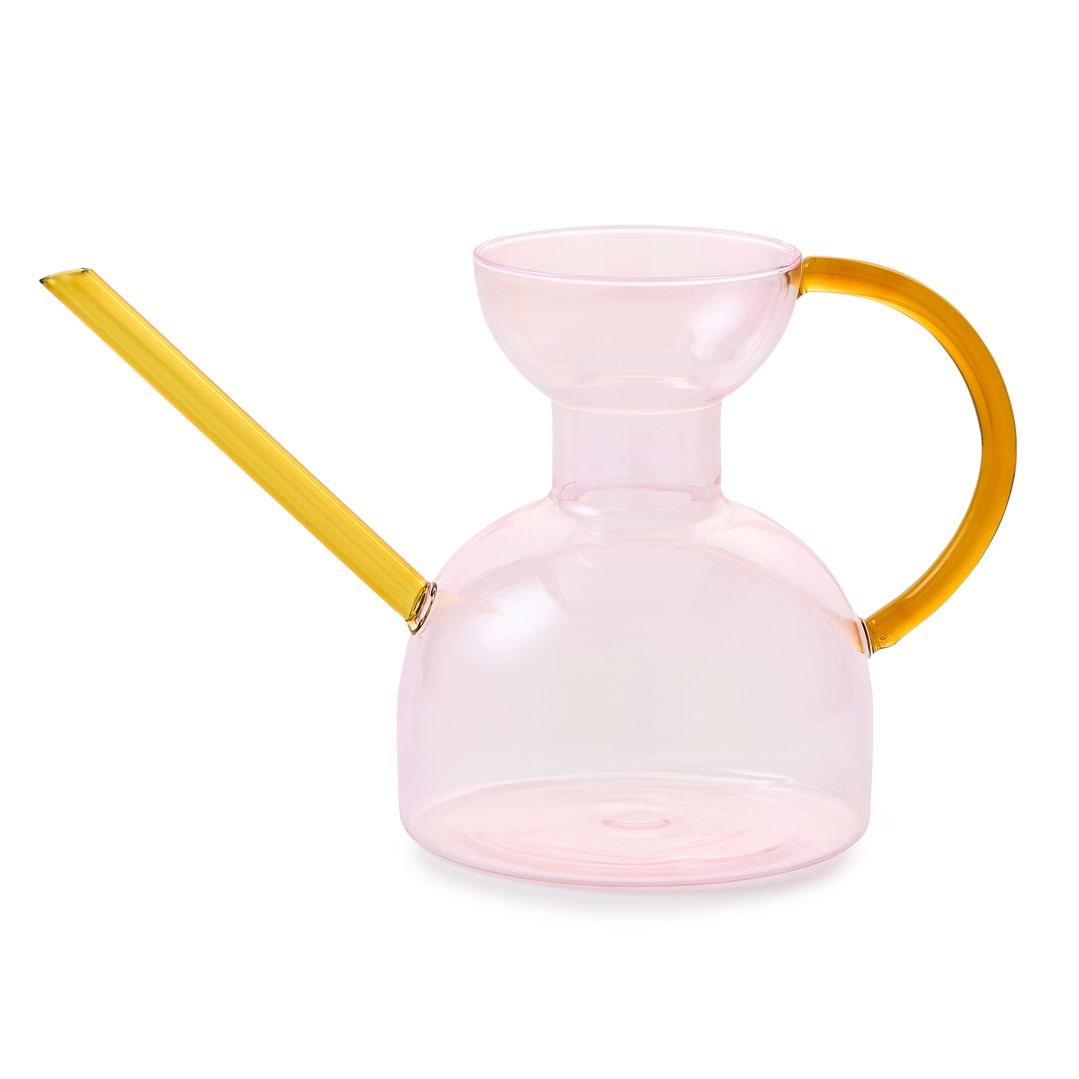 Modern Sprout Glass Watering Can Blush Amber | Heirloom Boulevard