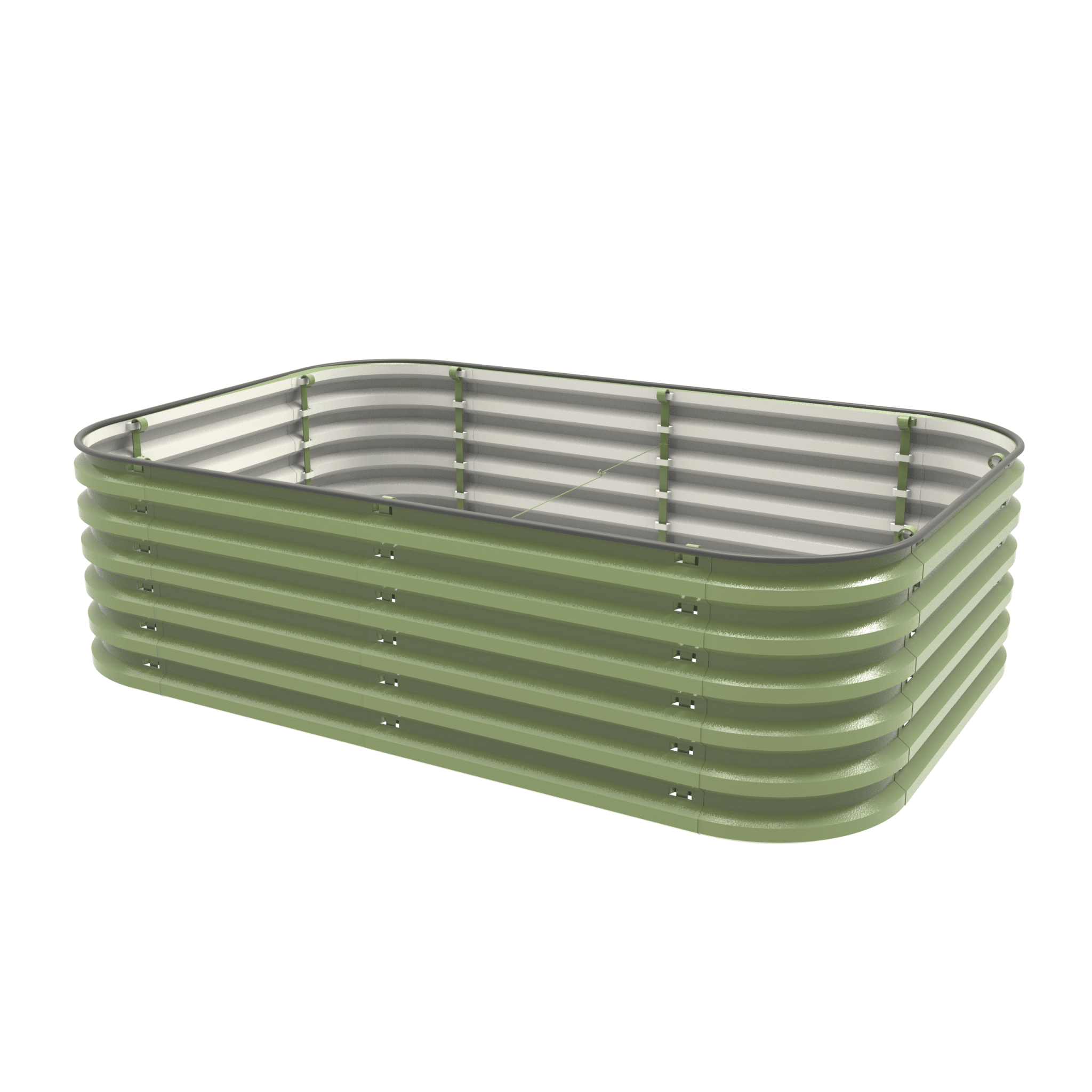 Go Rite 17" Tall 6 In 1 "No Tools Needed" Premium Metal Raised Garden Bed Kit | Heirloom Boulevard