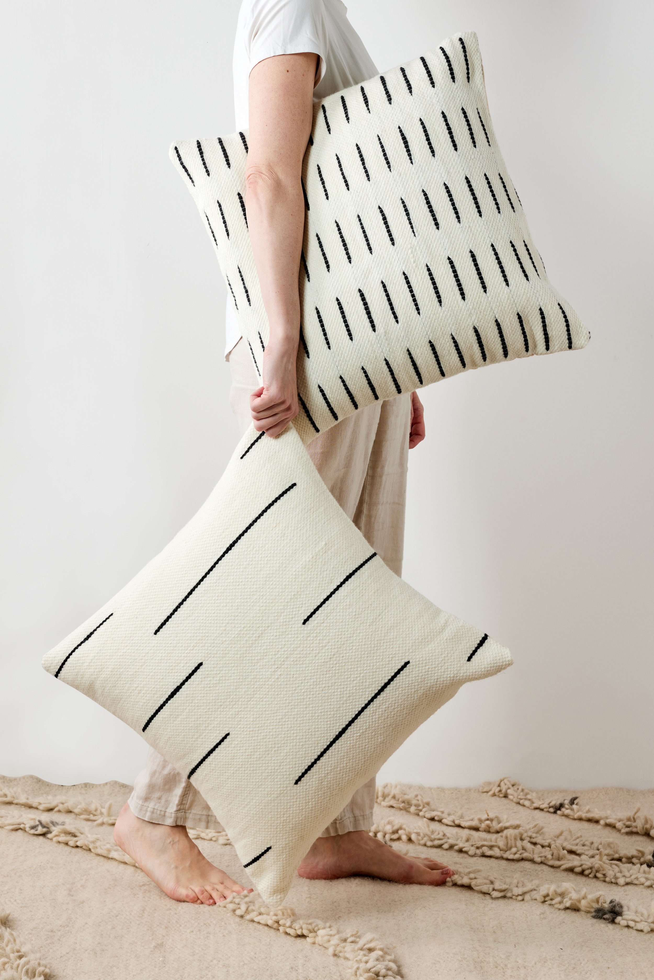 Zanzibar Hand-Loomed Wool Throw Pillow Kanju Interiors | Heirloom Boulevard