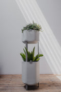 Marly Garden Larger Marly Planter Stone White With Legs for Stacking | Heirloom Boulevard