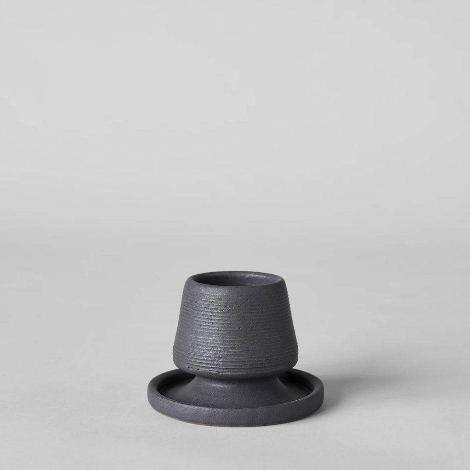 Bloomist Stoneware Match Strike with Tray Black | Heirloom Boulevard