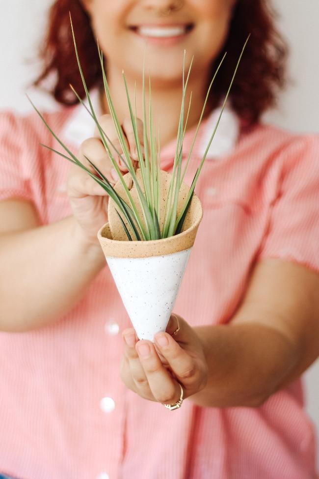 Carter + Rose Ceramic Wall Planter, Medium Cone Carter + Rose | Heirloom Boulevard