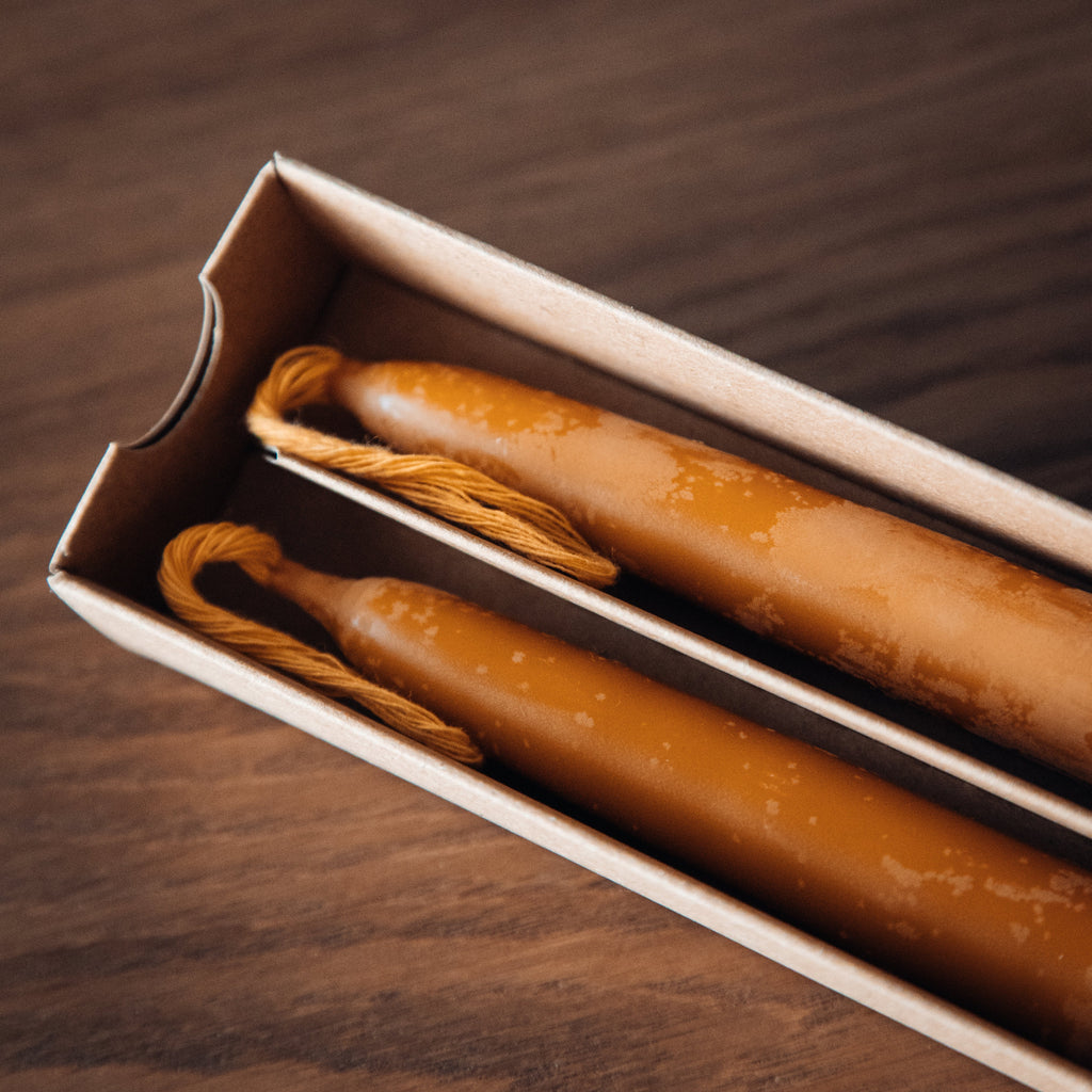 Out of the Blue Melissa Taper Beeswax Candles - Set of 2 | Heirloom Boulevard