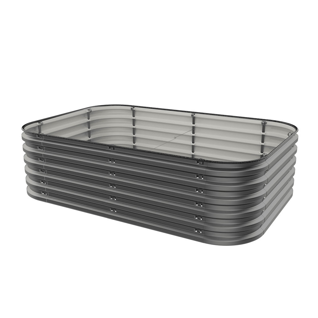 Go Rite 17" Tall 6 In 1 "No Tools Needed" Premium Metal Raised Garden Bed Kit | Heirloom Boulevard
