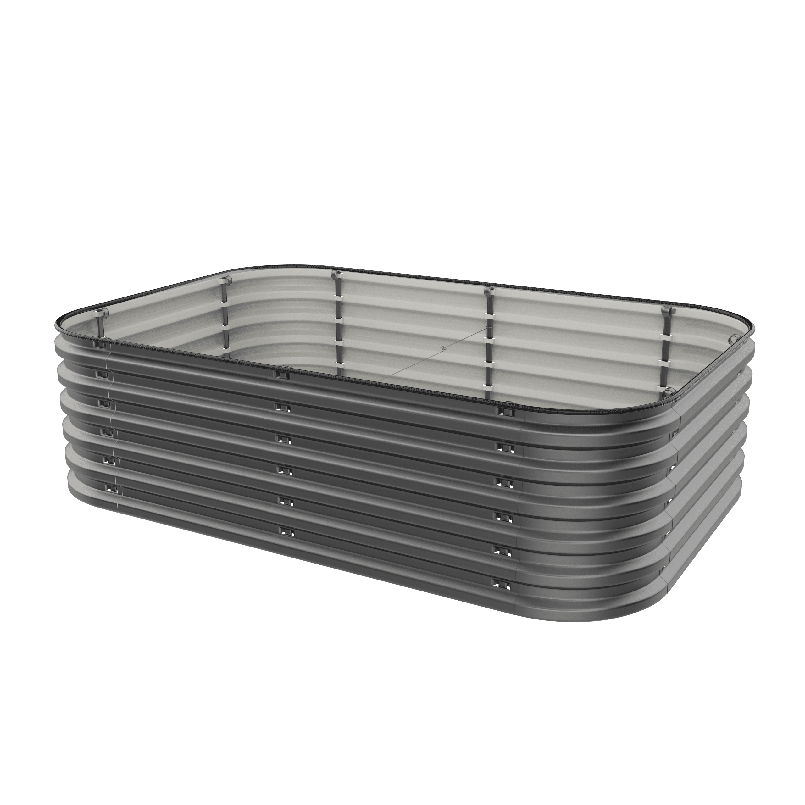Go Rite 17" Tall 6 In 1 "No Tools Needed" Premium Metal Raised Garden Bed Kit | Heirloom Boulevard