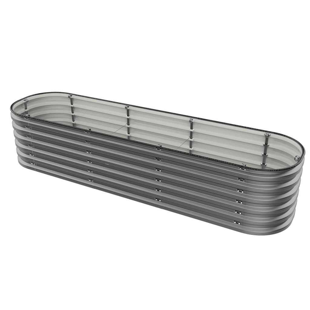 Go Rite 17" Tall 6 In 1 "No Tools Needed" Premium Metal Raised Garden Bed Kit | Heirloom Boulevard