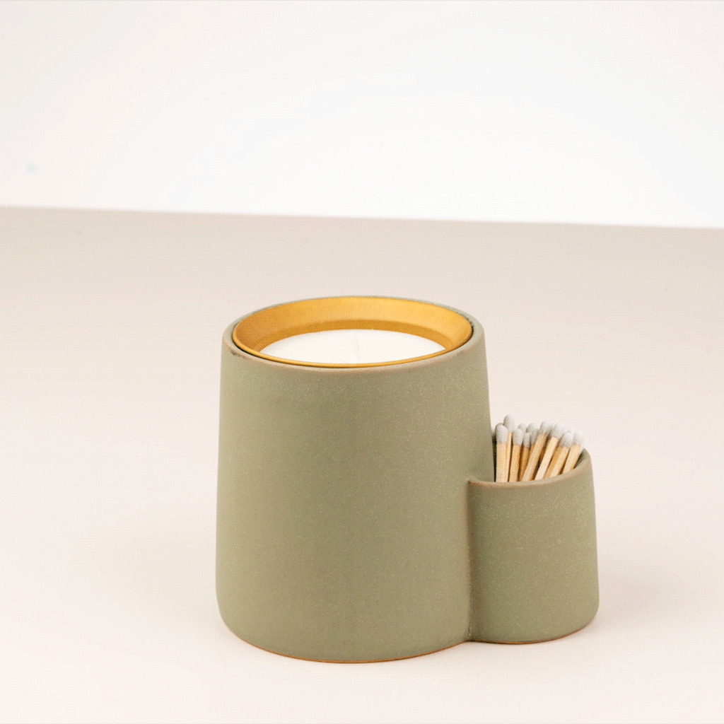 Modern Sprout Ember Earth Candle + Planter | Heirloom Boulevard