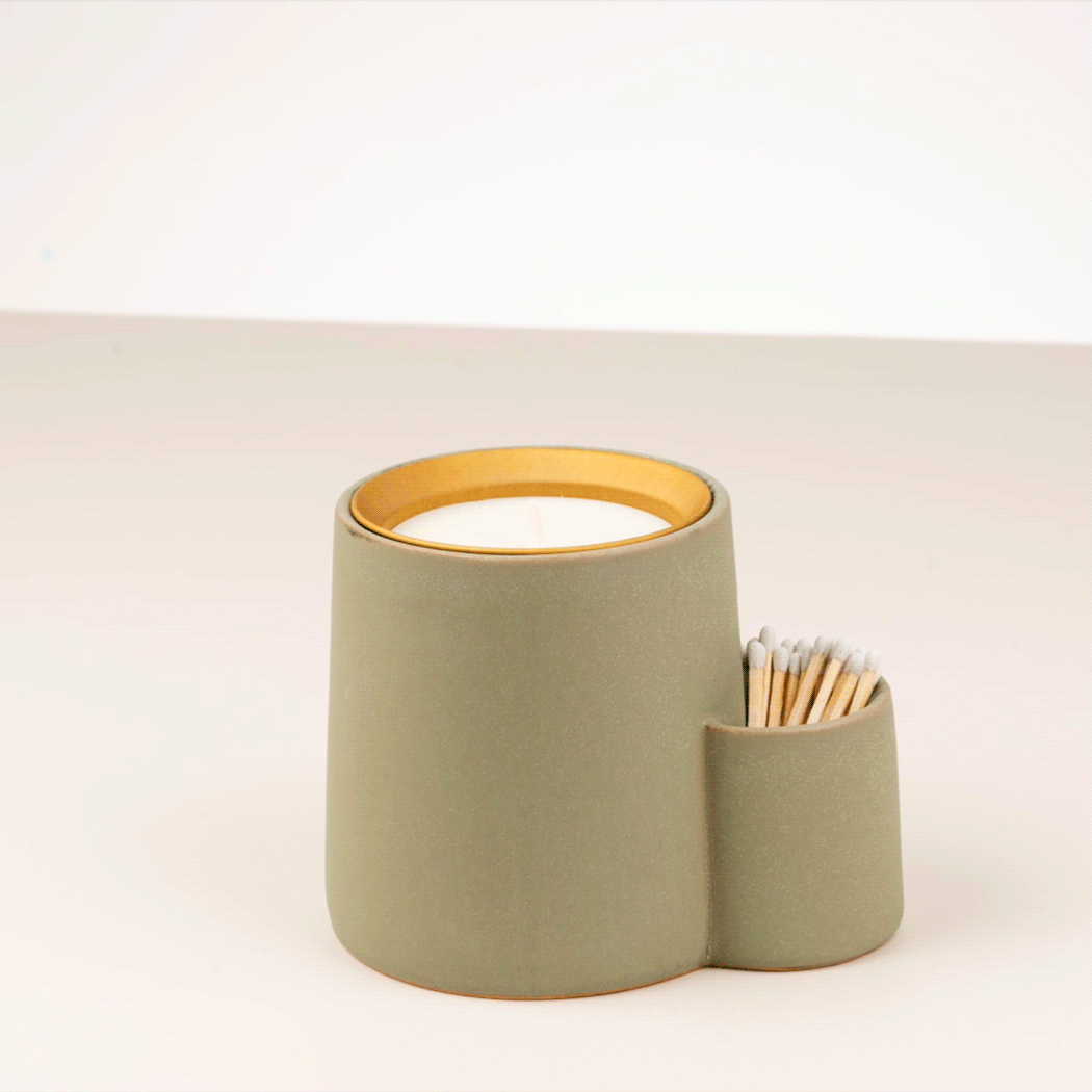 Modern Sprout Ember Earth Candle + Planter | Heirloom Boulevard