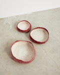 Berry Red Decorative Wool Nesting Bowls Large | Heirloom Boulevard