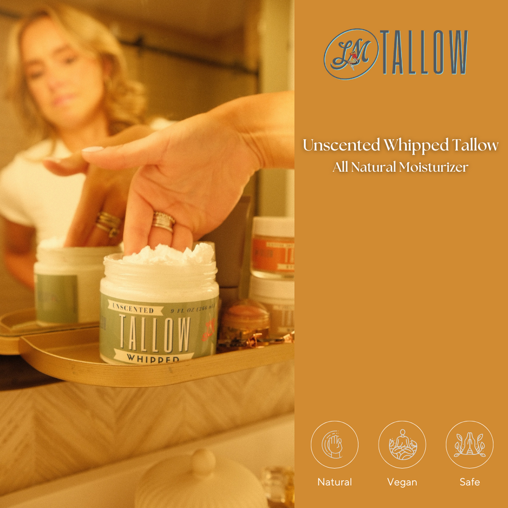 Whipped Tallow | All Natural Moisturizer Choose Scent Size 2oz-85oz Lady May Tallow | Heirloom Boulevard