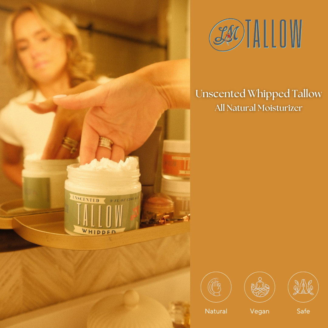 Whipped Tallow | All Natural Moisturizer Choose Scent Size 2oz-85oz Lady May Tallow | Heirloom Boulevard