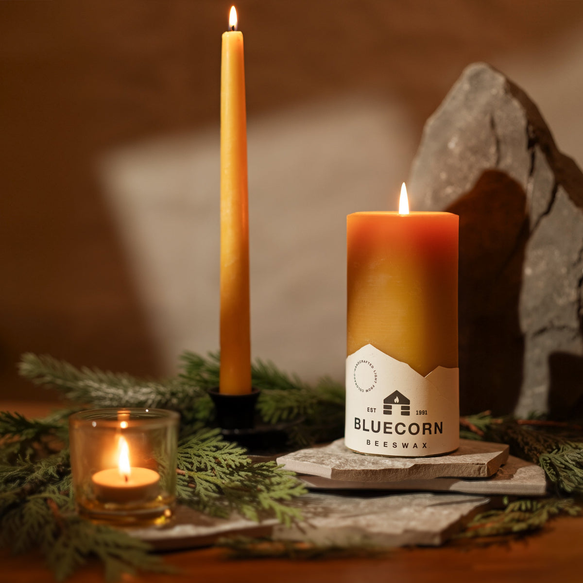 Hand-Dipped Beeswax Taper Candles - Bulk 4-Pair Bundle | Heirloom Boulevard