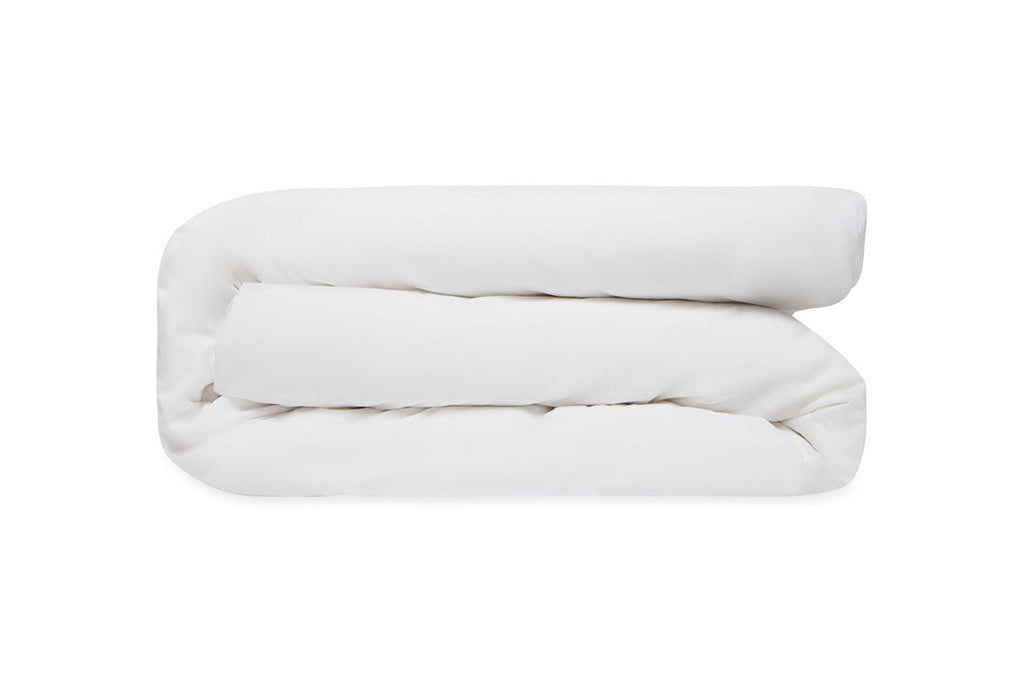 French Presse Linens Relaxed Percale Duvet Cover White | Heirloom Boulevard