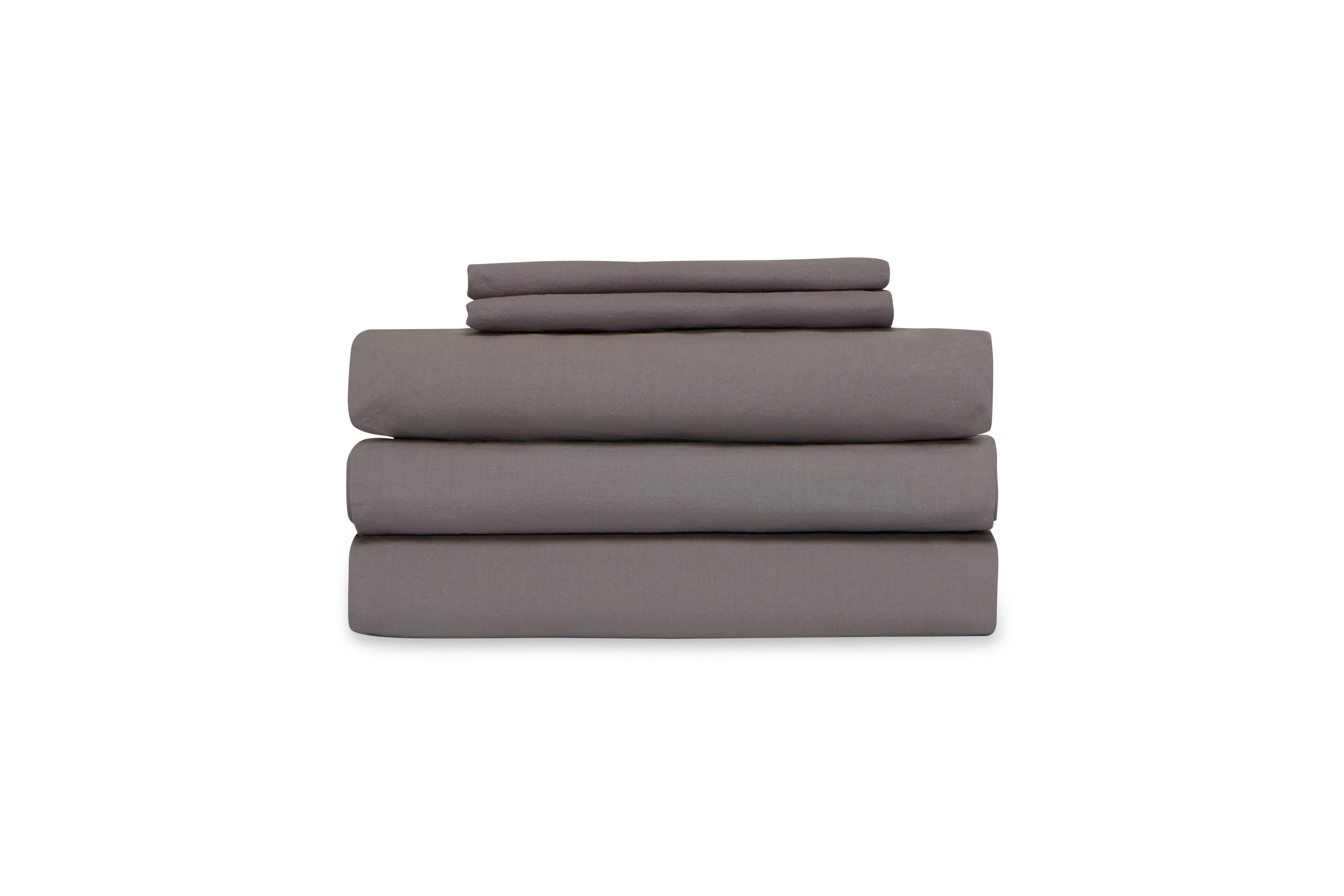 Relaxed Percale Sheet Set Smoke | Heirloom Boulevard