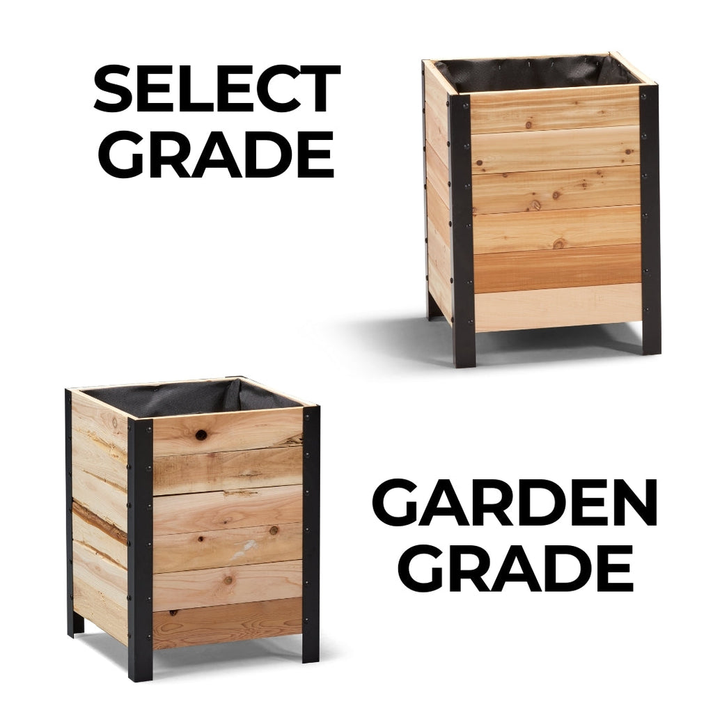 Cedar Planters 18″ x 18″ Planter Box - 24" TALL | Heirloom Boulevard