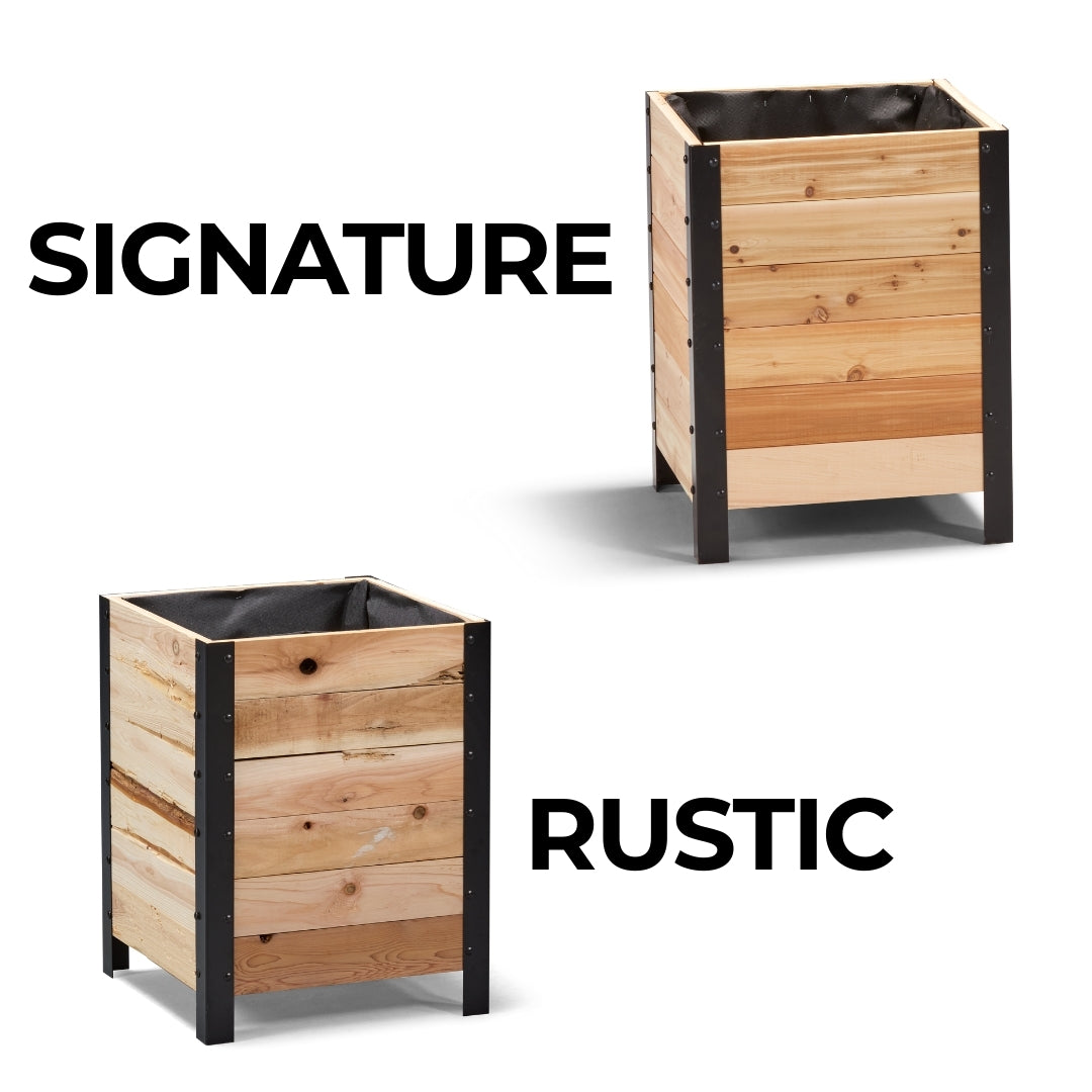 Cedar Planters 18″ x 18″ Planter Box - 24" TALL | Heirloom Boulevard