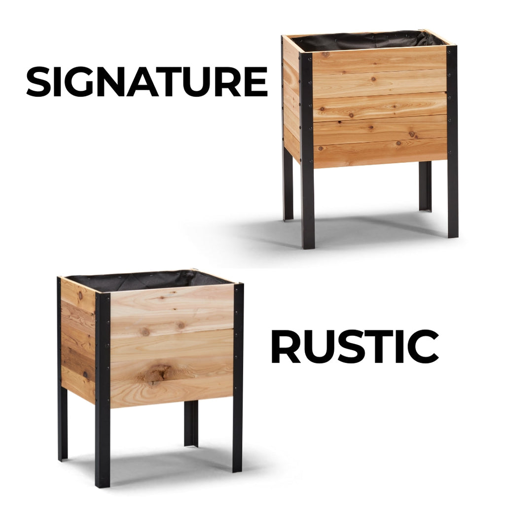 Cedar Planters 18″ x 24″ Raised Garden Bed - 30" TALL | Heirloom Boulevard